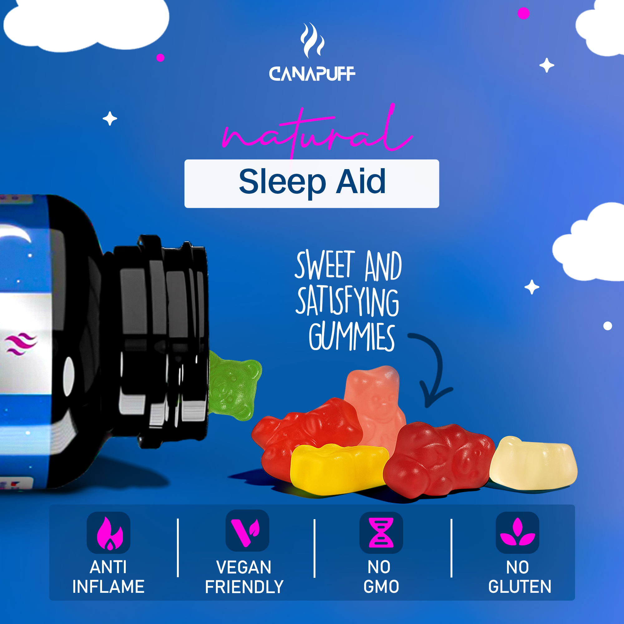 Melatonin Gummies - Raspberry-Canapuff