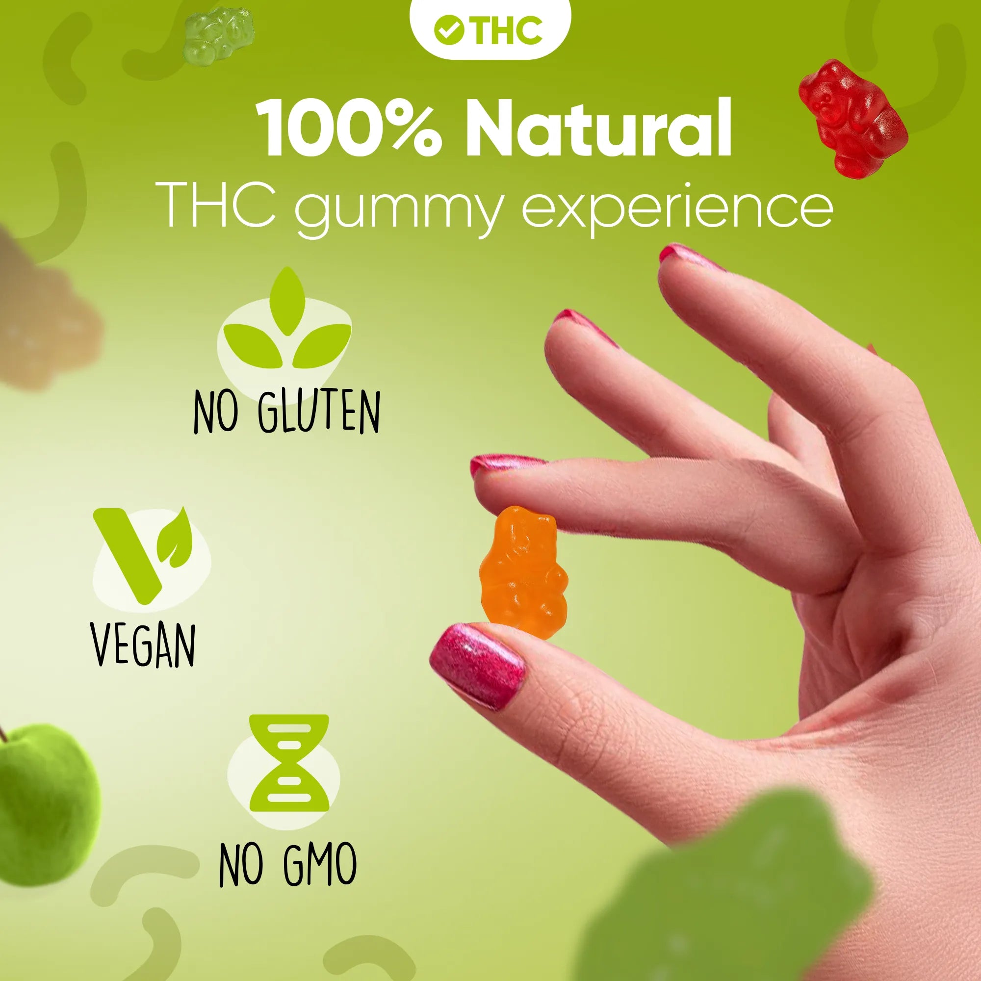 THC Gummies Green Apple-Canapuff
