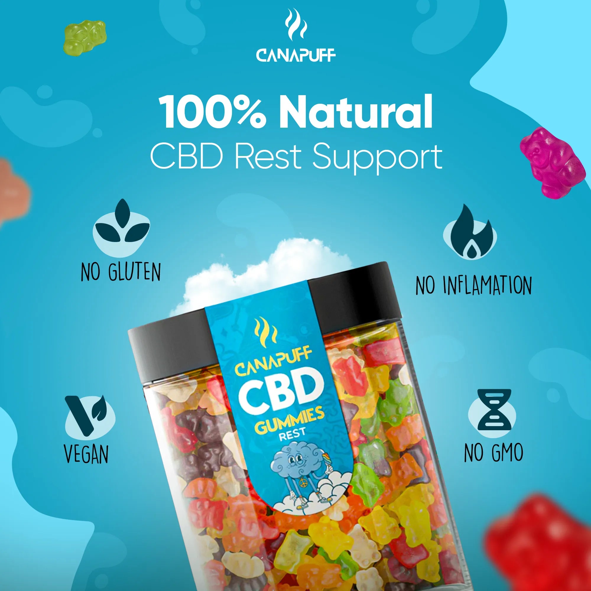 Canapuff - Gummies al CBD - Rest-Canapuff