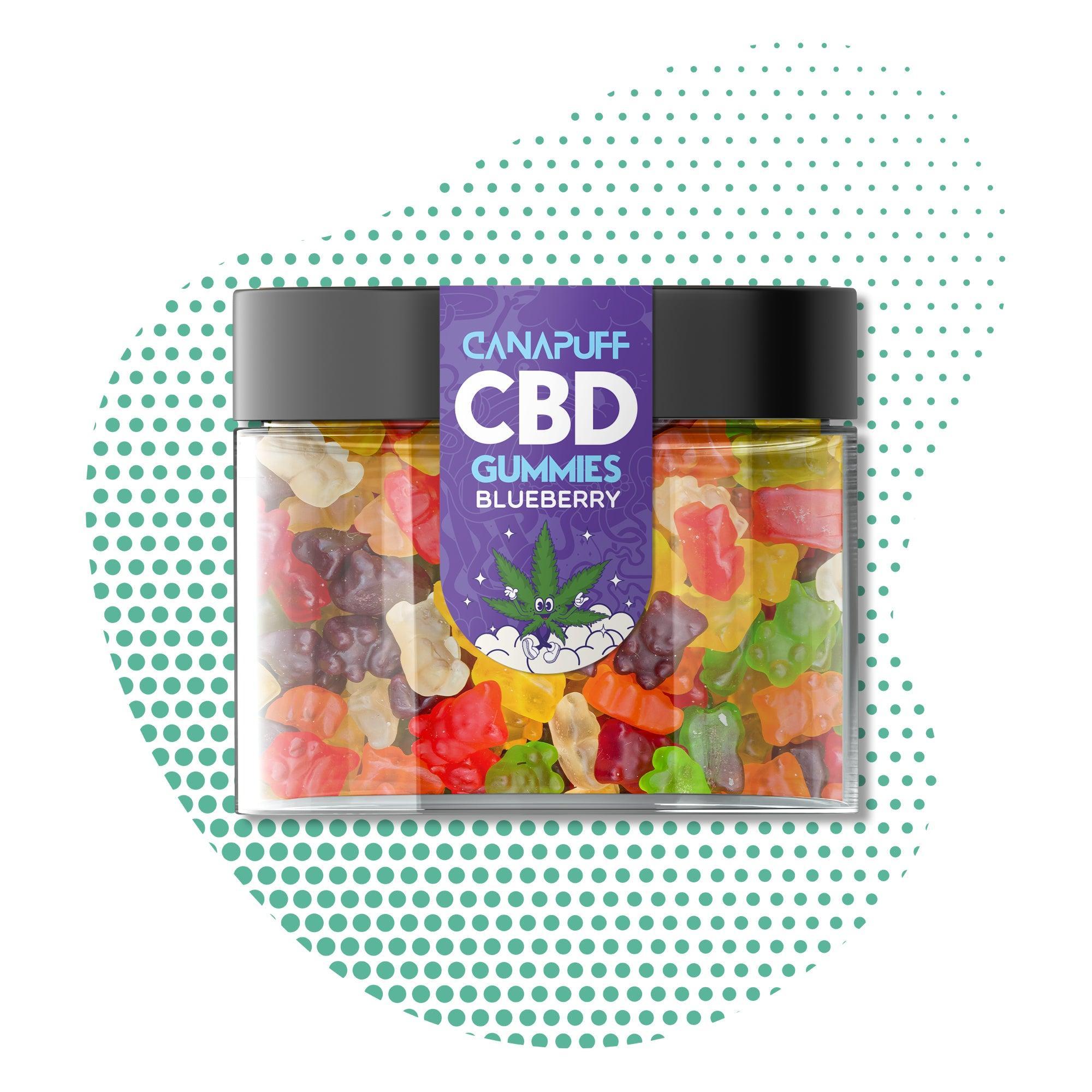 Canapuff - CBD-gumicukorkák - Blueberry-Canapuff