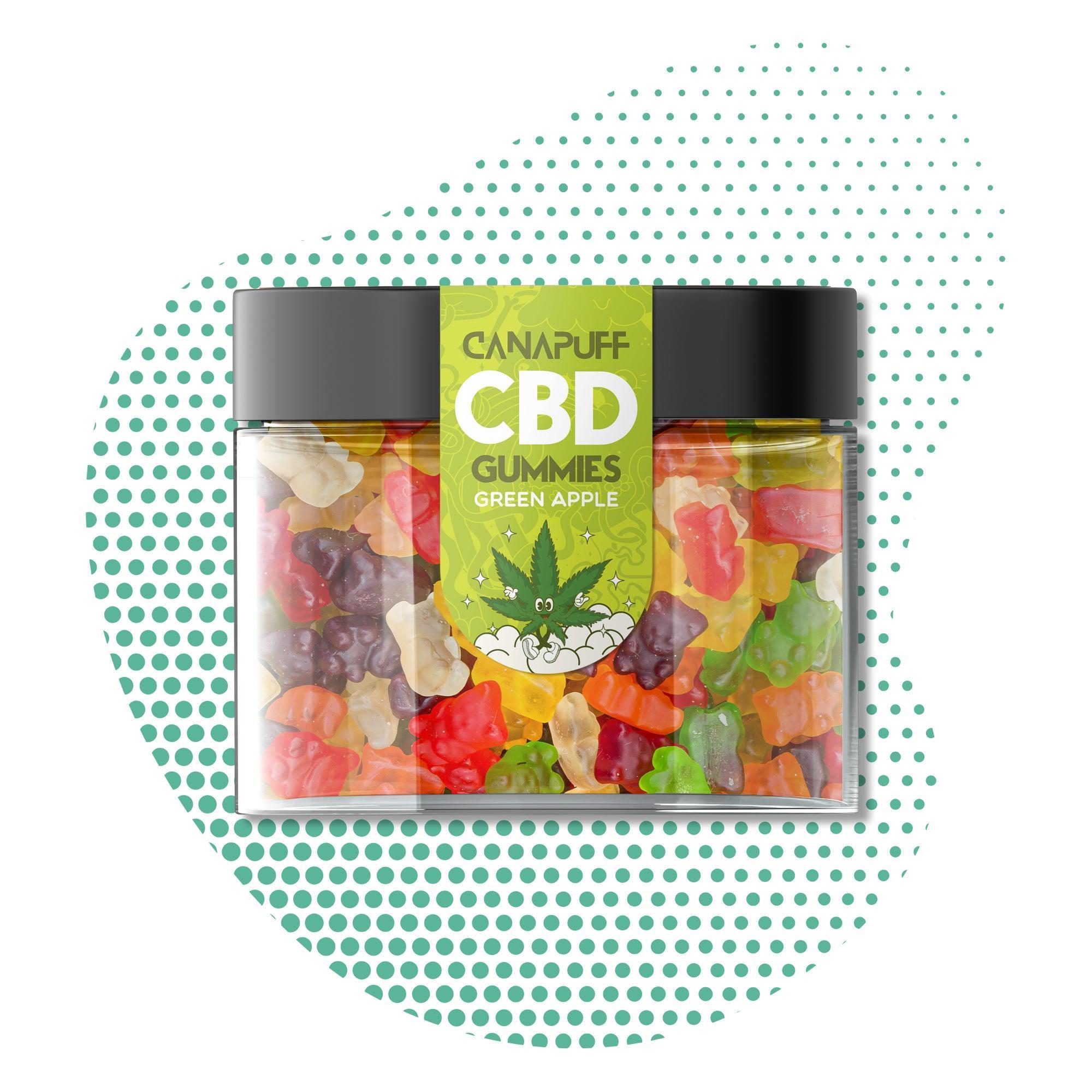Canapuff - CBD-gumicukorkák - Zöld Alma-Canapuff