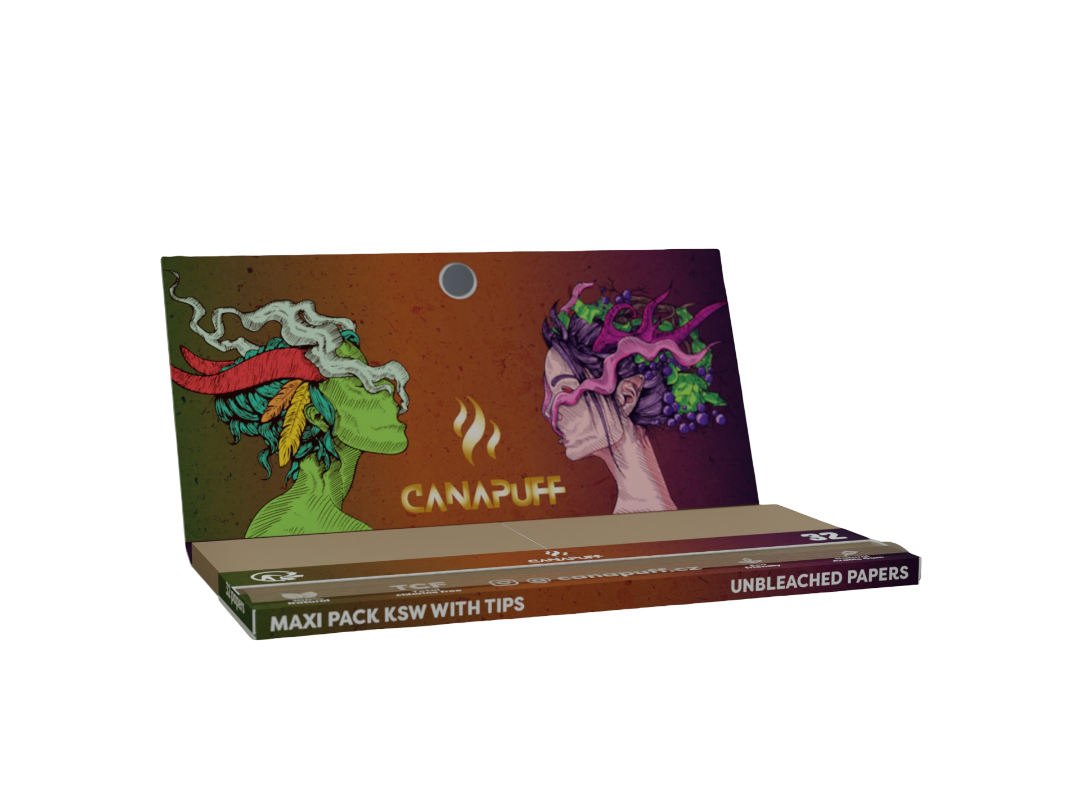 Canapuff Rolling Papers - Maxi Pack KSW with Tips - Amnesia