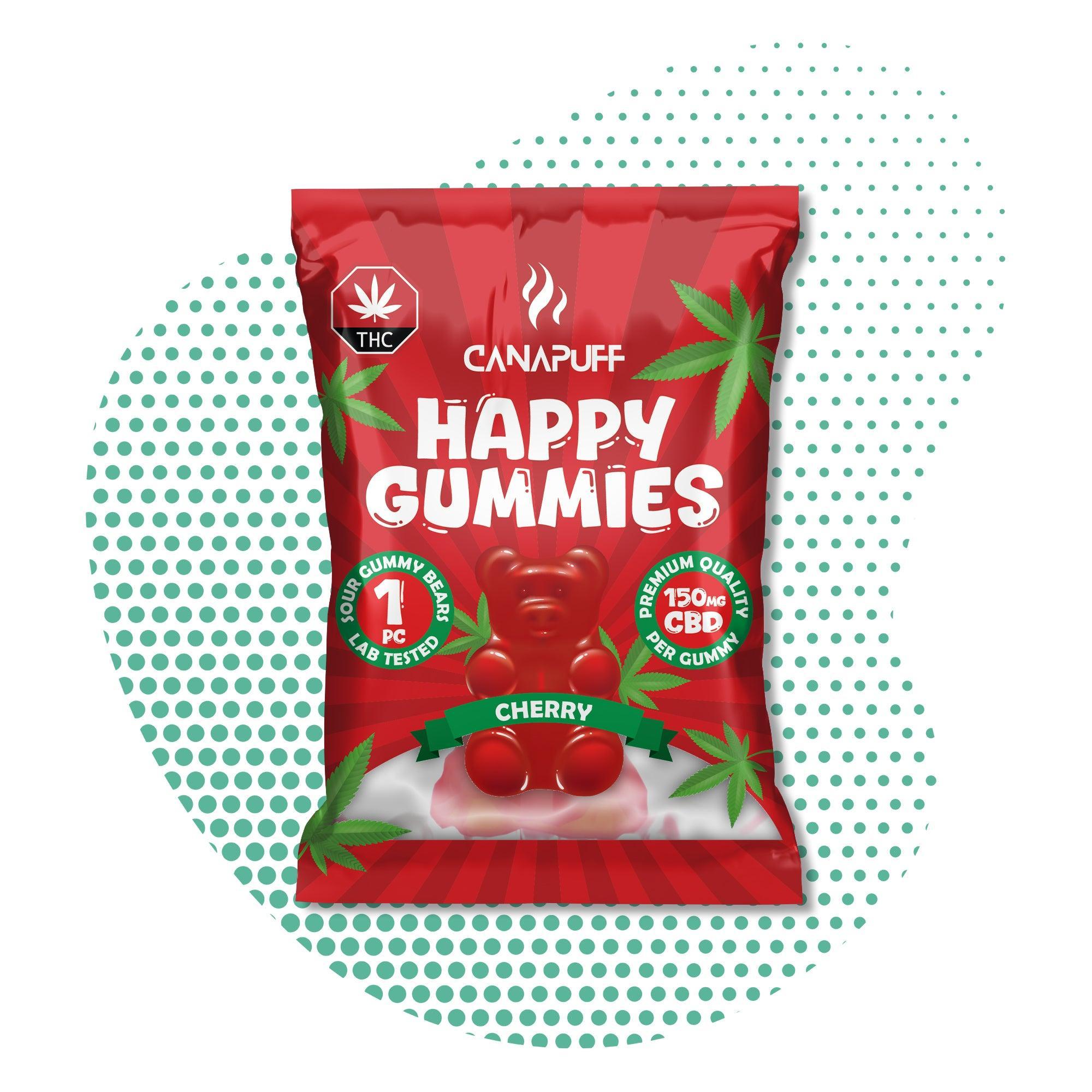 Canapuff - CBD-gumicukorkák - Cherry-Canapuff