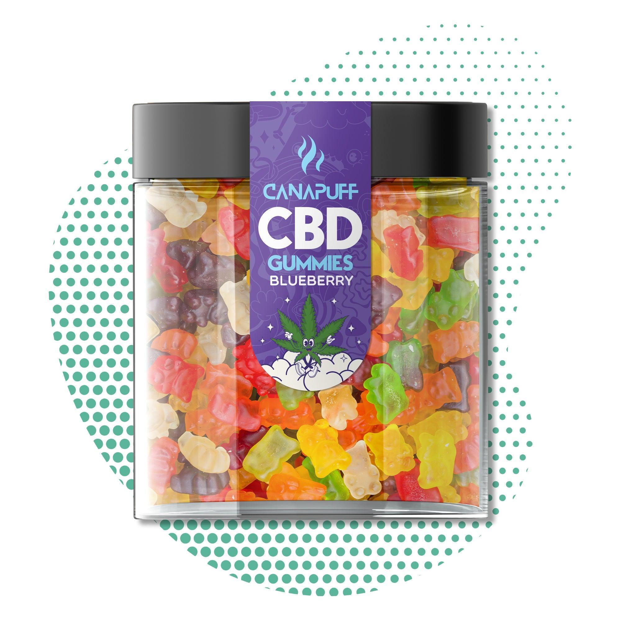 Canapuff - CBD-gumicukorkák - Blueberry-Canapuff