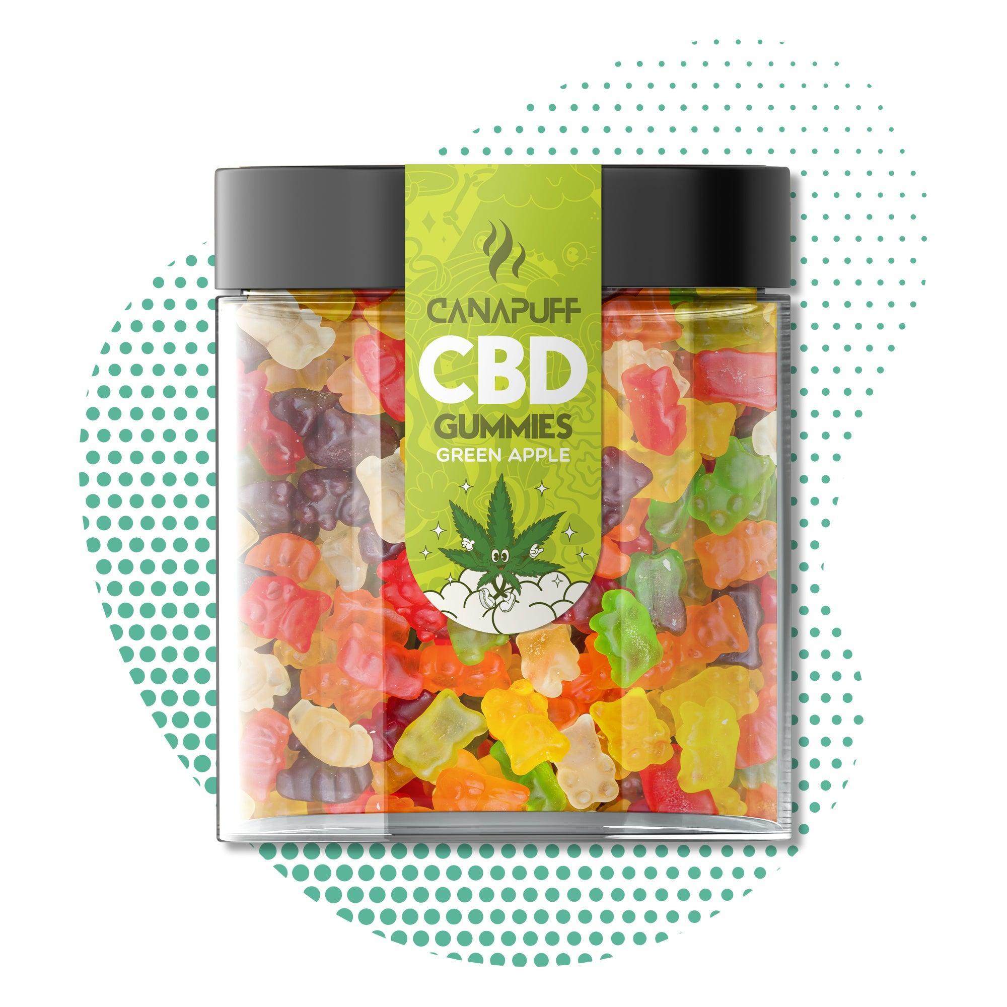 Canapuff - CBD-gumicukorkák - Zöld Alma-Canapuff