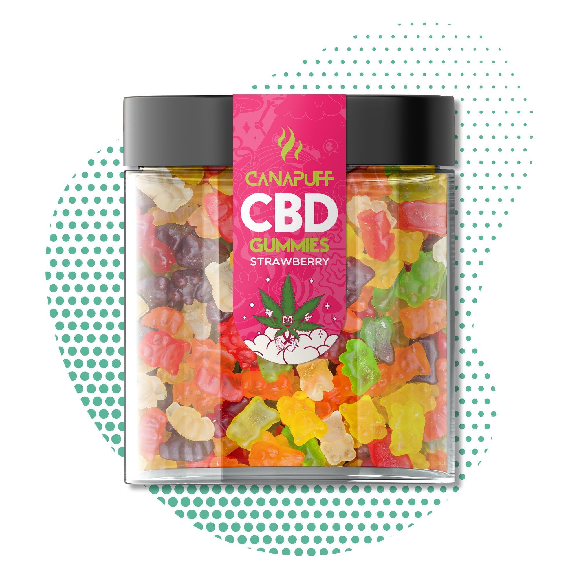 Canapuff - CBD-gumicukorkák - Eper-Canapuff
