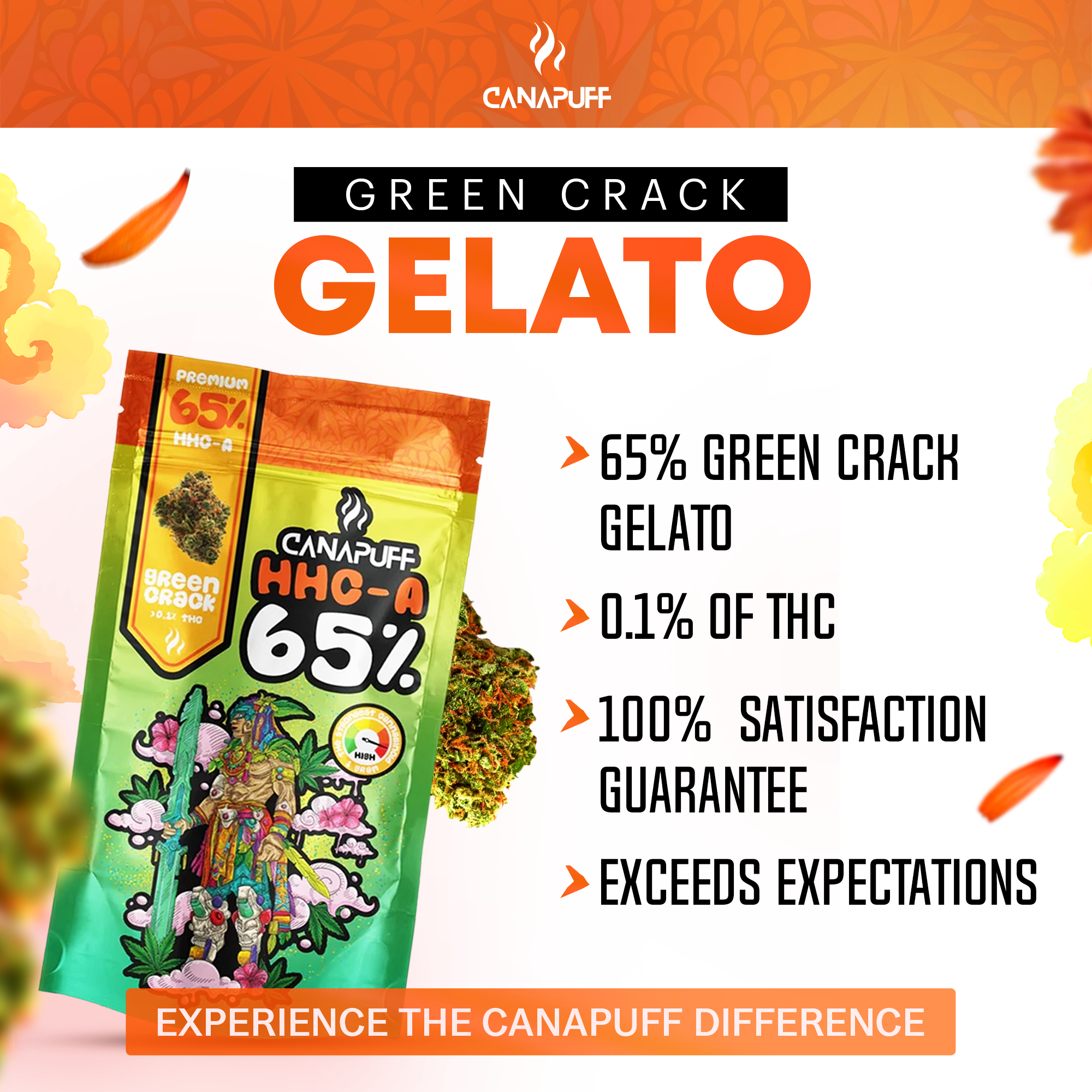 Canapuff - Green Crack 65% - HHC-A Kwiaty-Canapuff