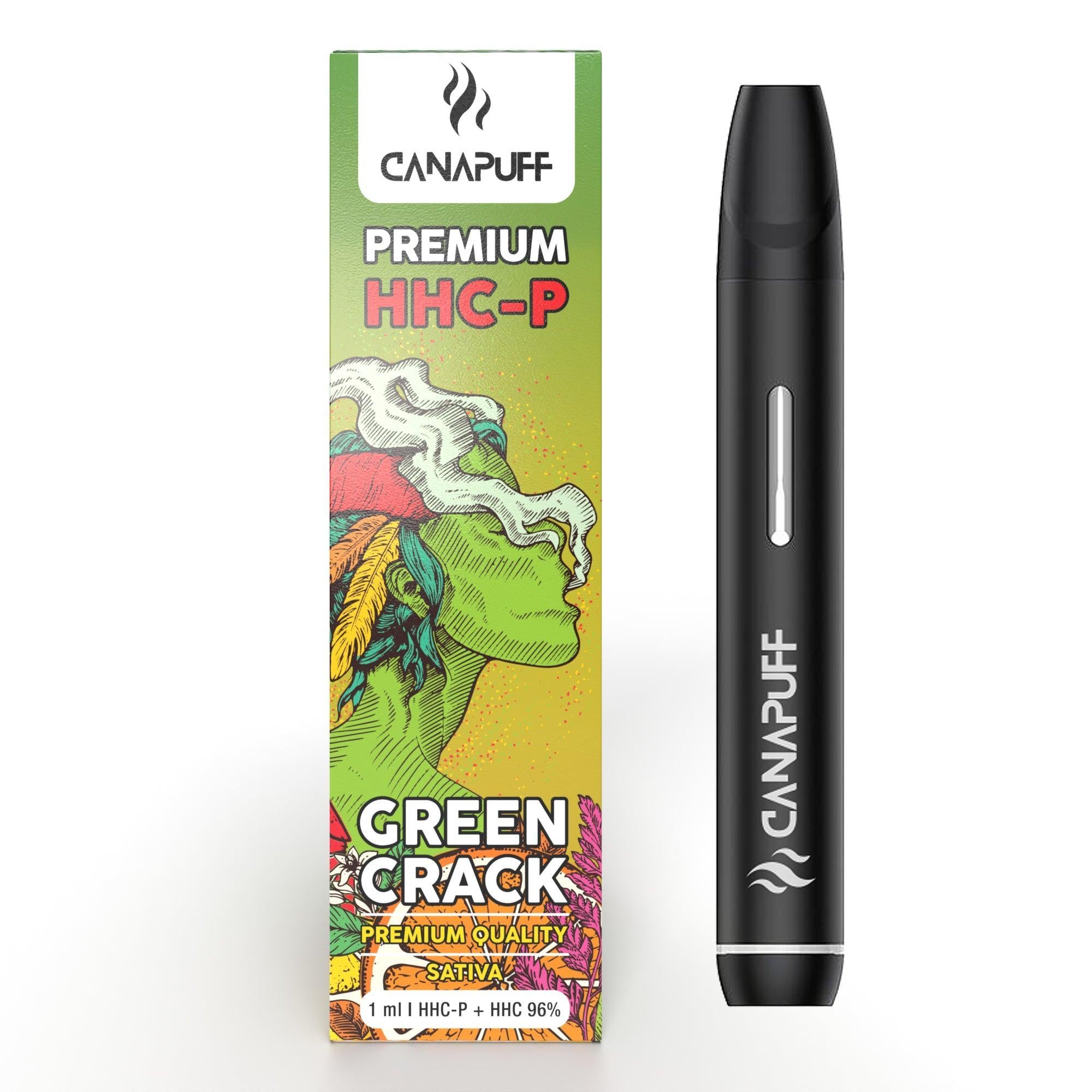 green crack 96 hhc p Canapuff vienkartinis 1ml