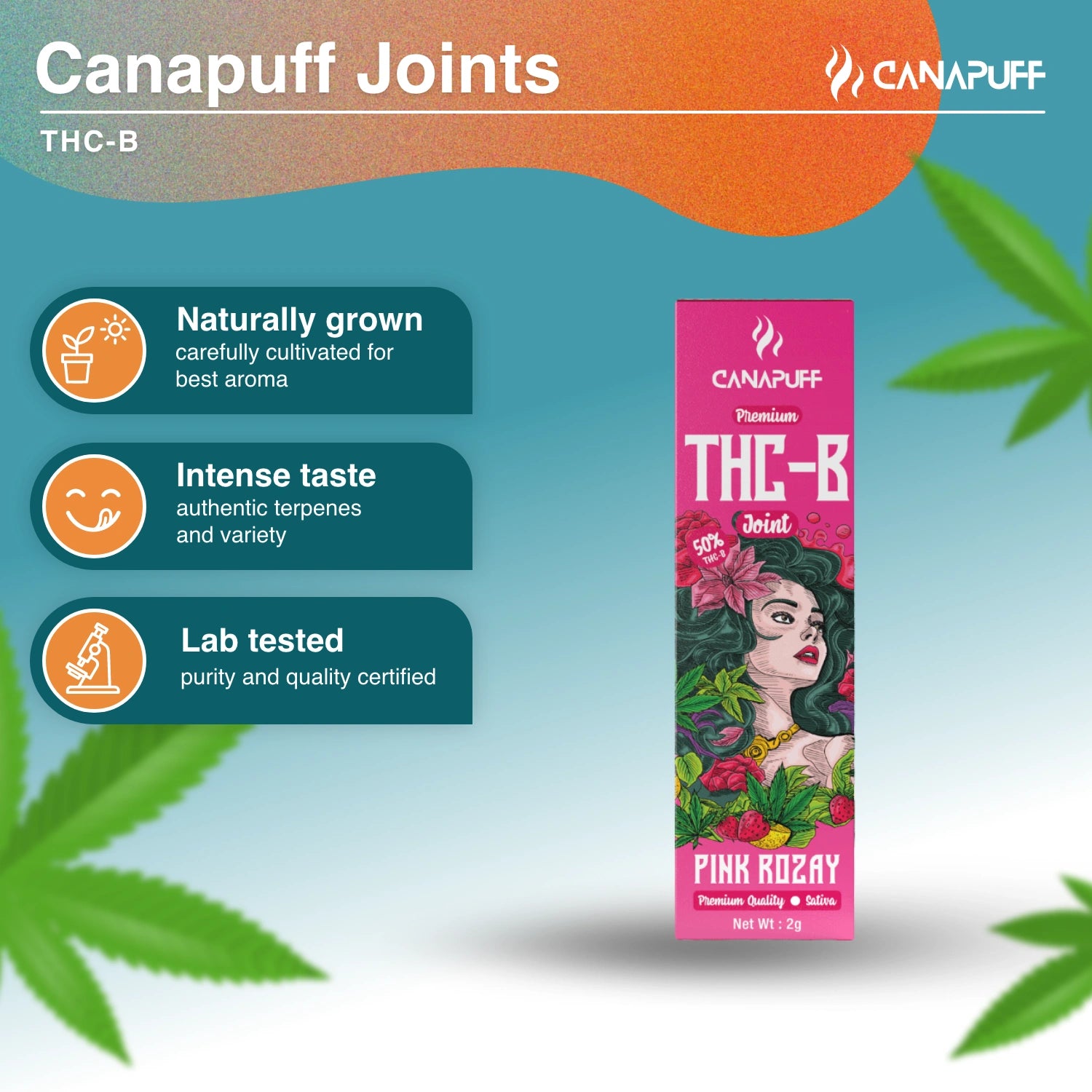 THC-B Joint 50% Pink Rozay 2g - Canapuff