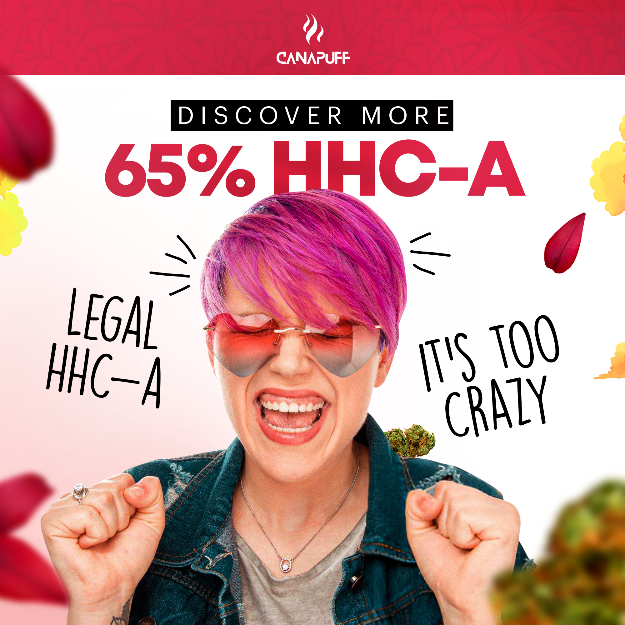 Canapuff - Lemon Cherry Gelato 65% - Fiori HHC-A-Canapuff