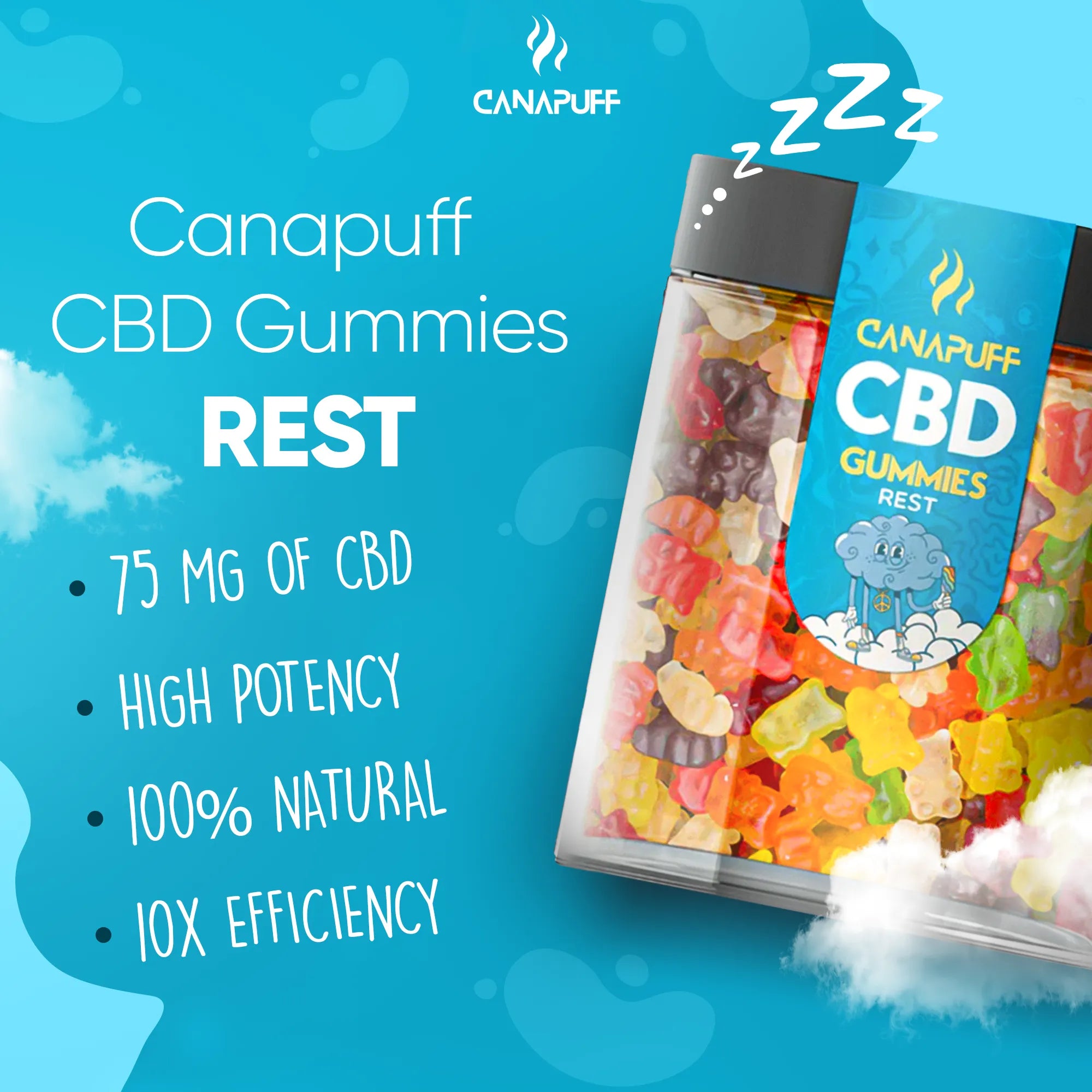 Canapuff - CBD-gumicukorkák - Rest-Canapuff