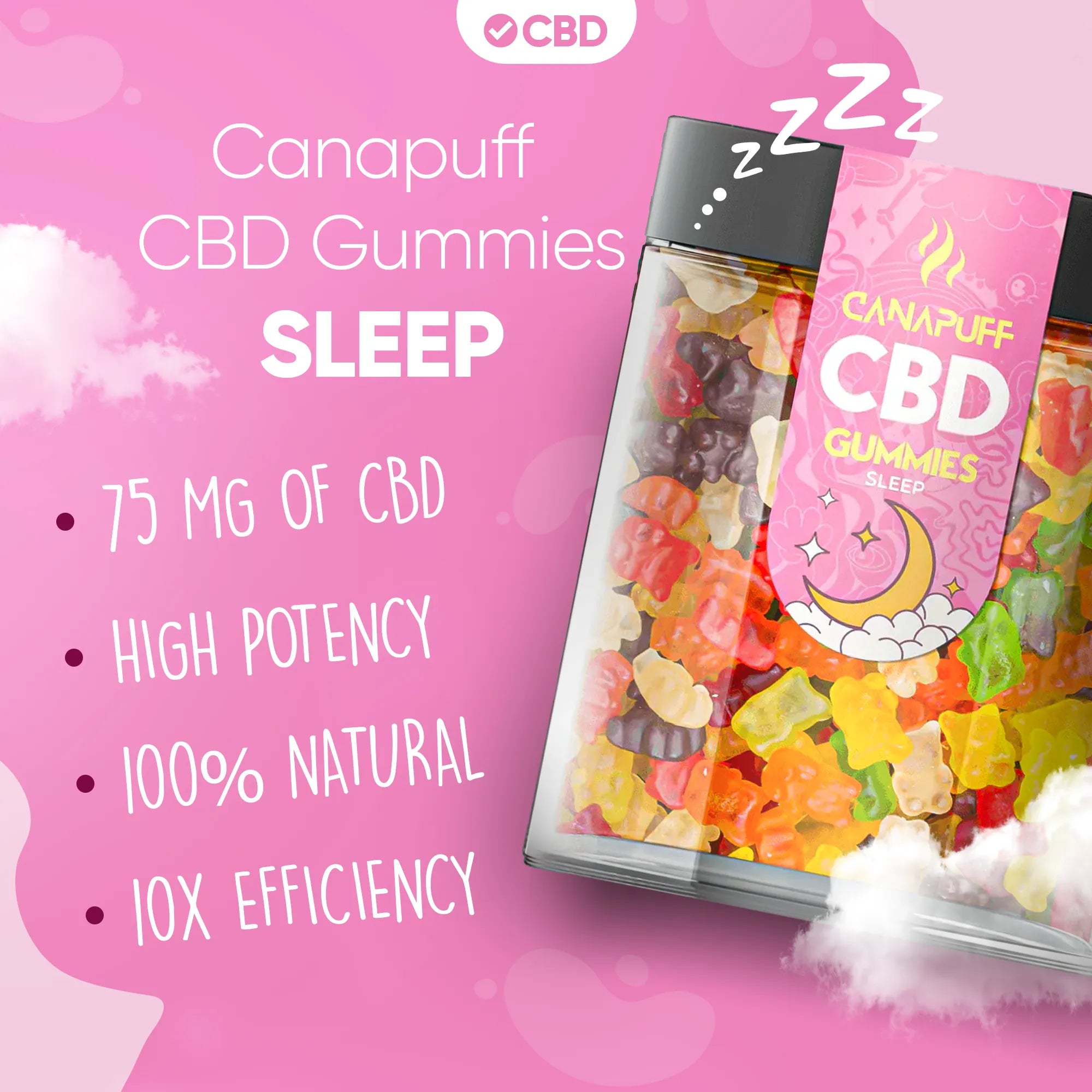 Canapuff - CBD-gumicukorkák - Sleep-Canapuff