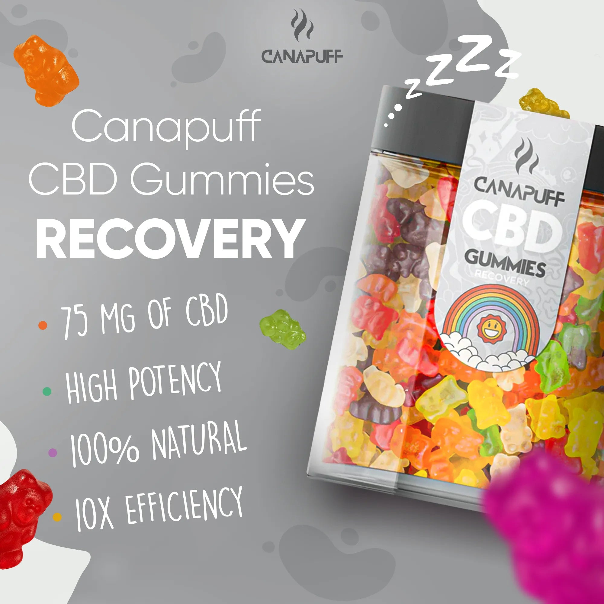 Canapuff - Gummies med CBD - Recovery-Canapuff