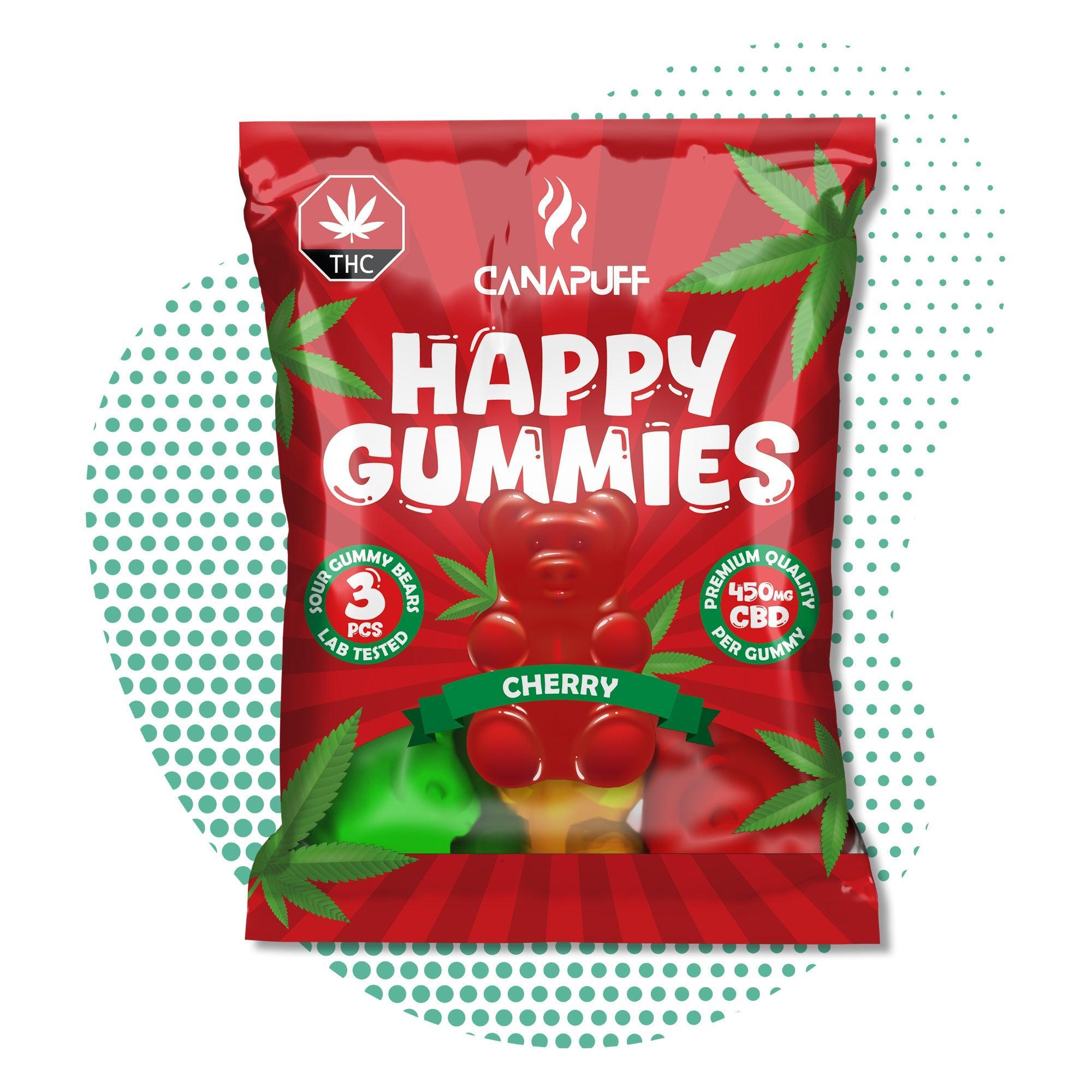 Canapuff - CBD-gumicukorkák - Cherry-Canapuff