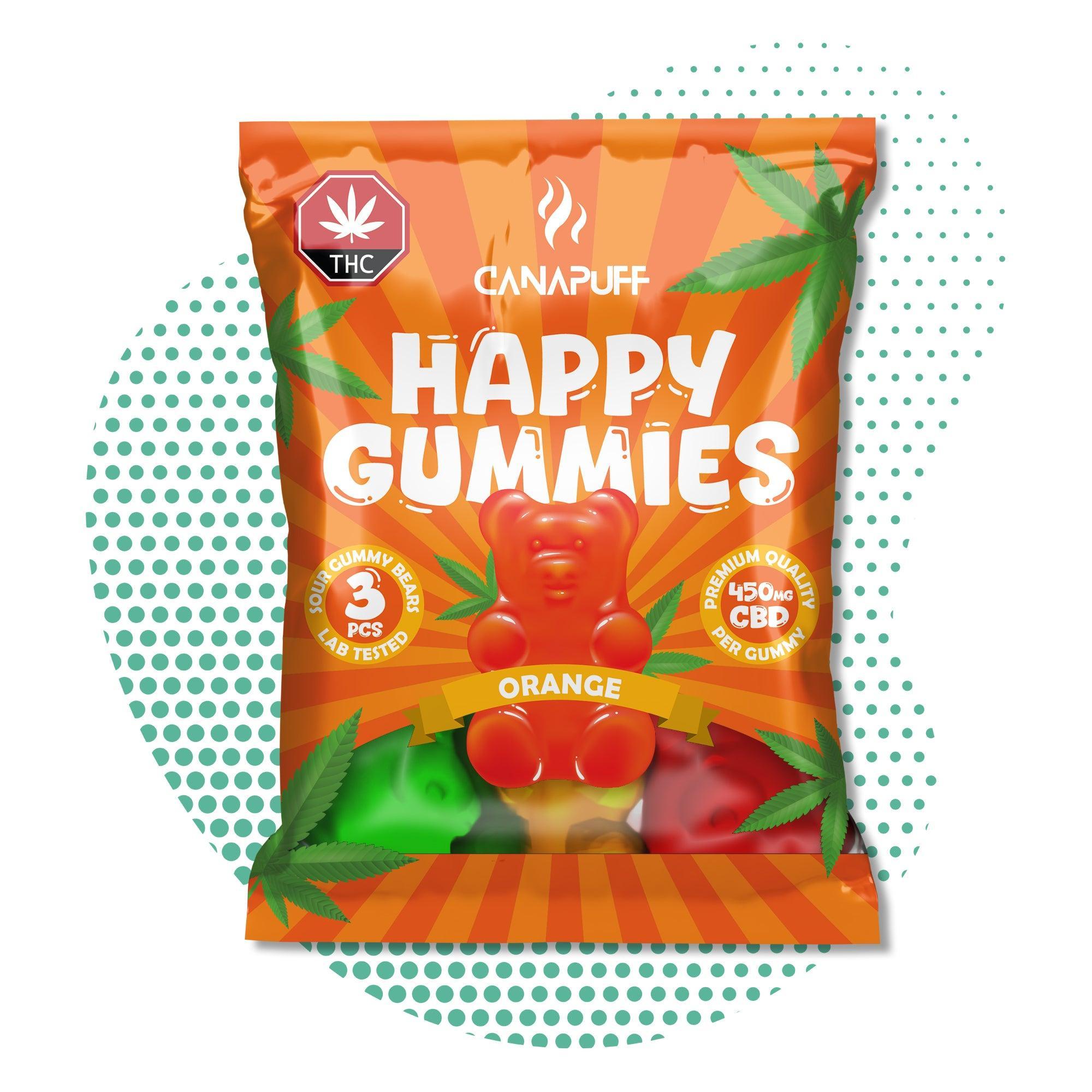 Canapuff - CBD-gumicukorkák - Narancs-Canapuff