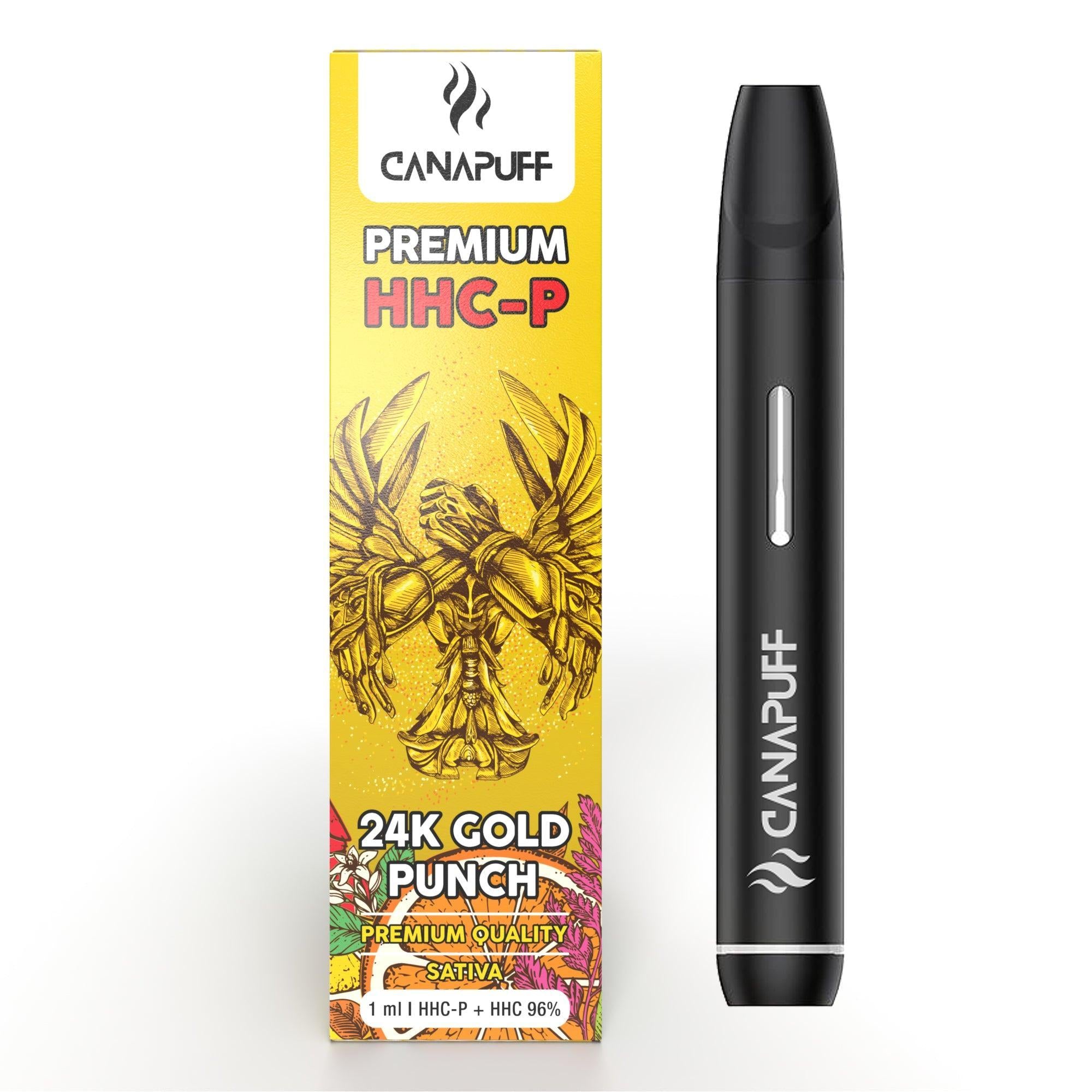 24K GOLD PUNCH 96% HHC-P - Canapuff - ΜΙΑ ΧΡΗΣΗ - 1ml Canapuff
