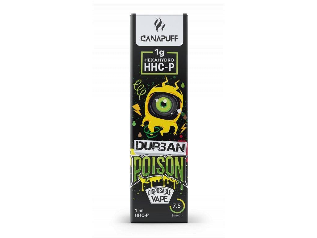 Canapuff Black HHC P Durban Poison vienkartinis 1 ml naudojimas