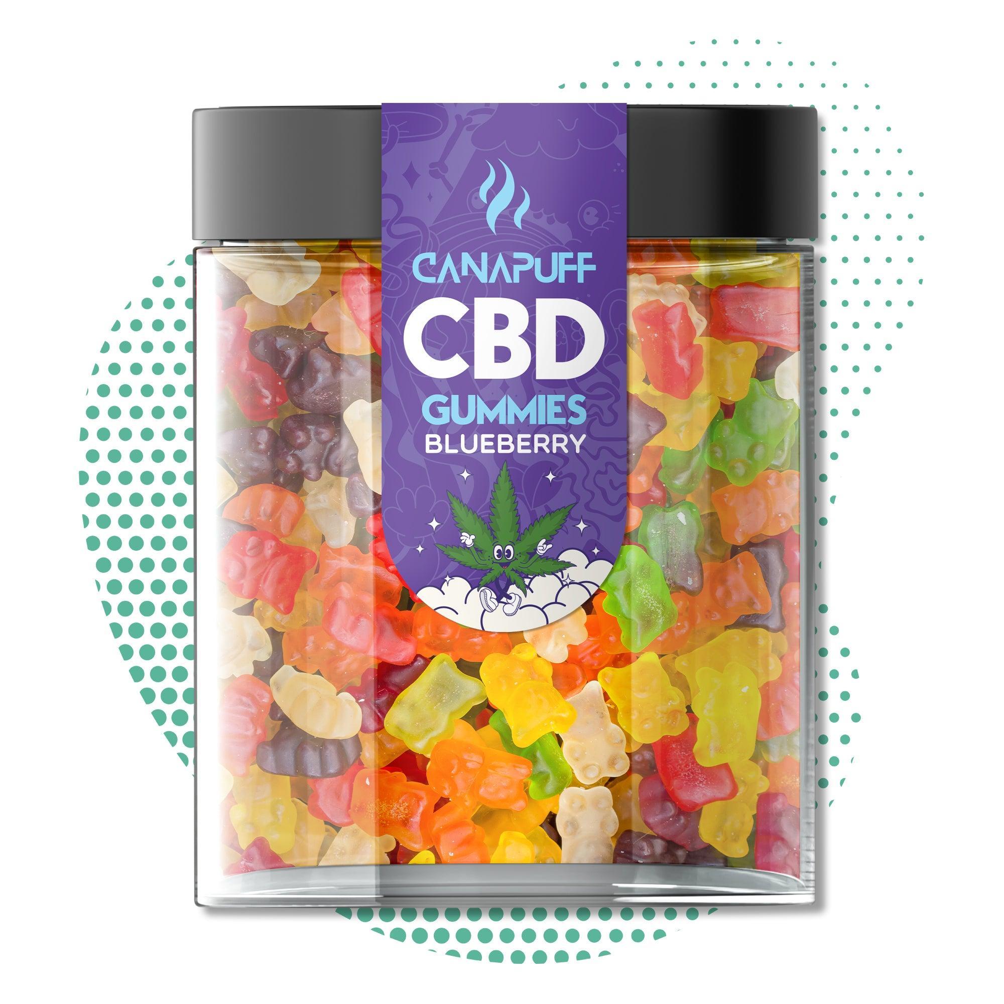 Canapuff - CBD-gumicukorkák - Blueberry-Canapuff