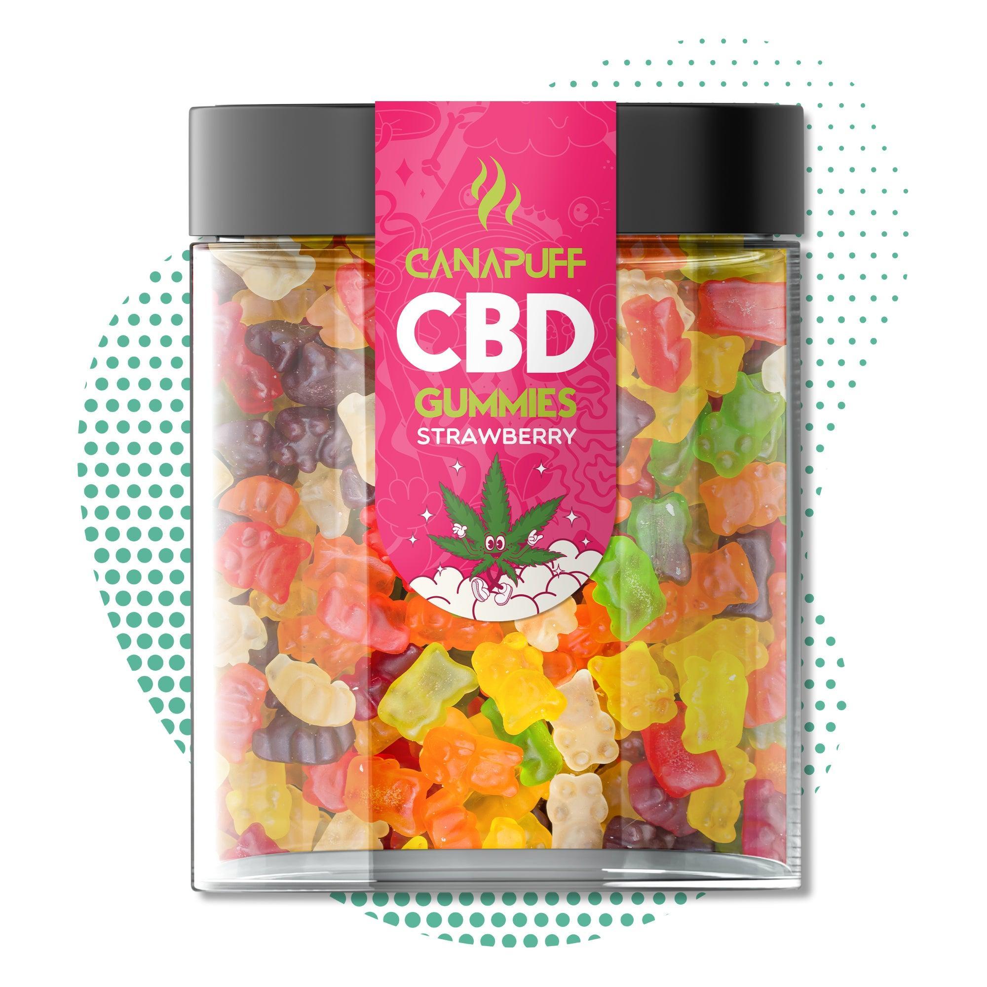 Canapuff - CBD-gumicukorkák - Eper-Canapuff