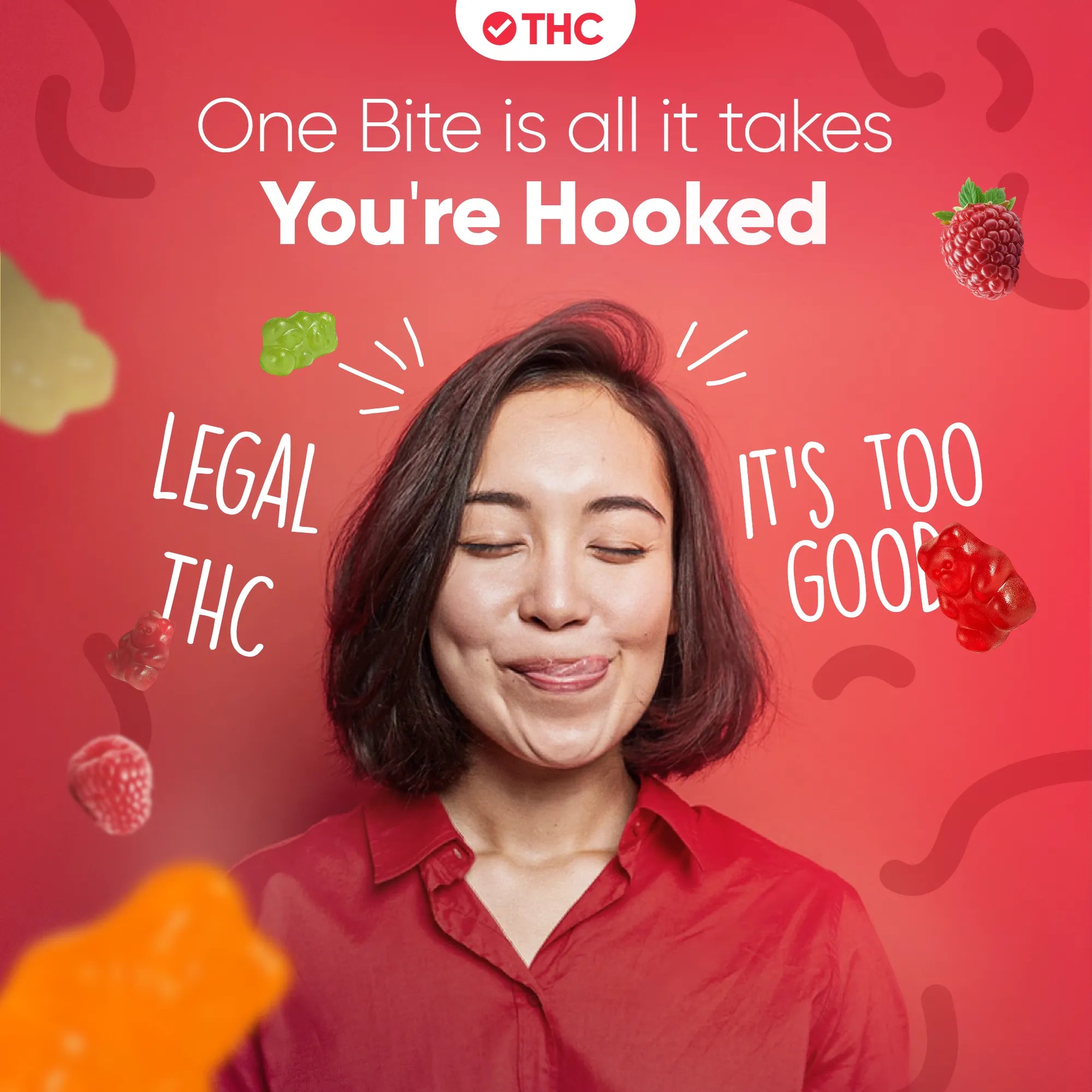 Gummie THC Framboise-Canapuff