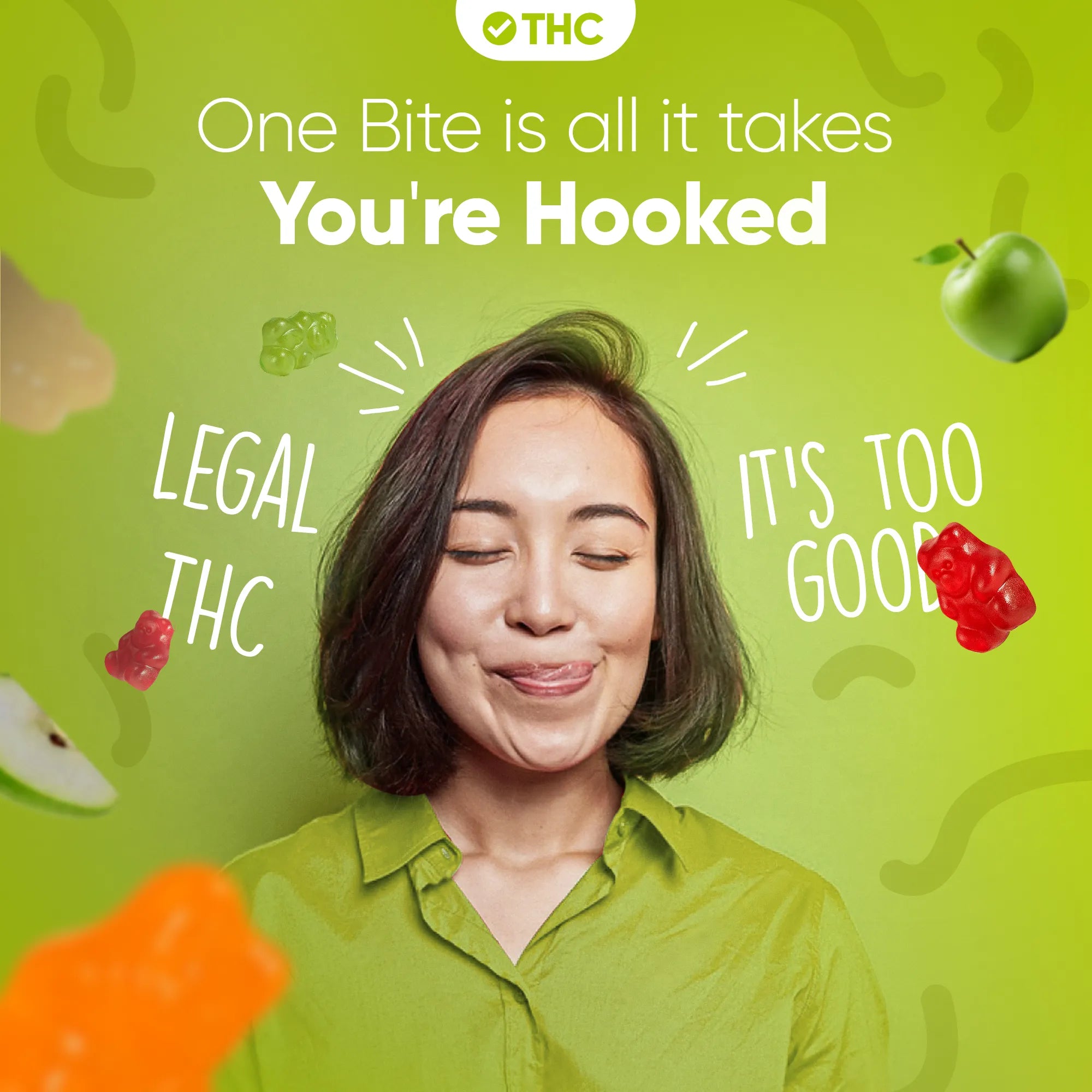 THC Gummies Green Apple-Canapuff