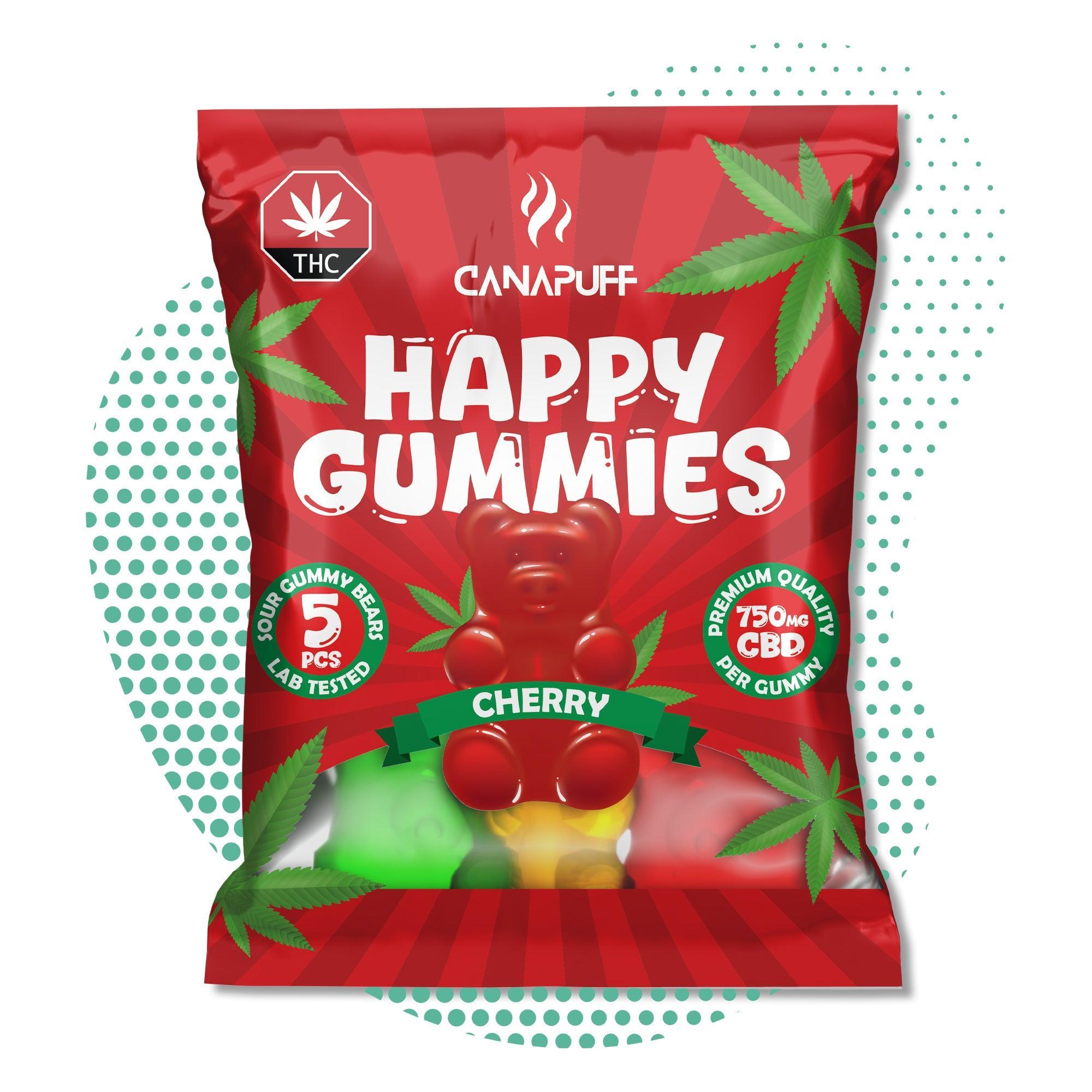 Canapuff - CBD-gumicukorkák - Cherry-Canapuff