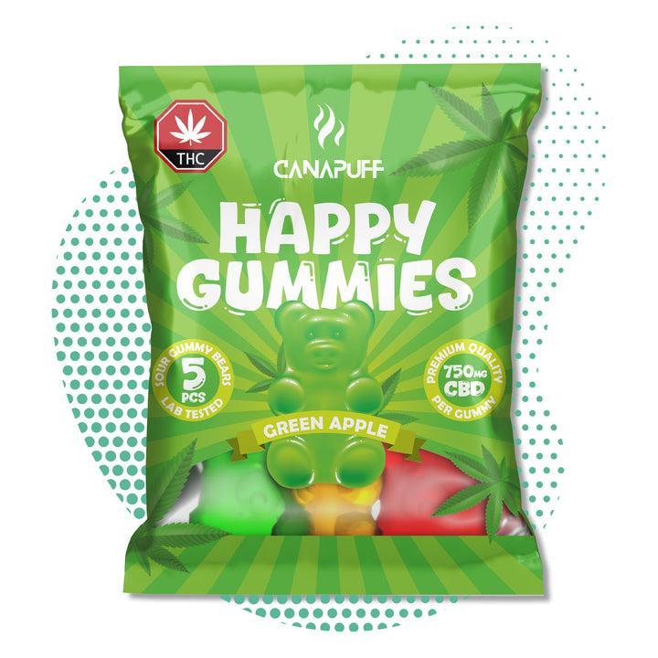 Canapuff - CBD-gumicukorkák - Zöld Alma-Canapuff