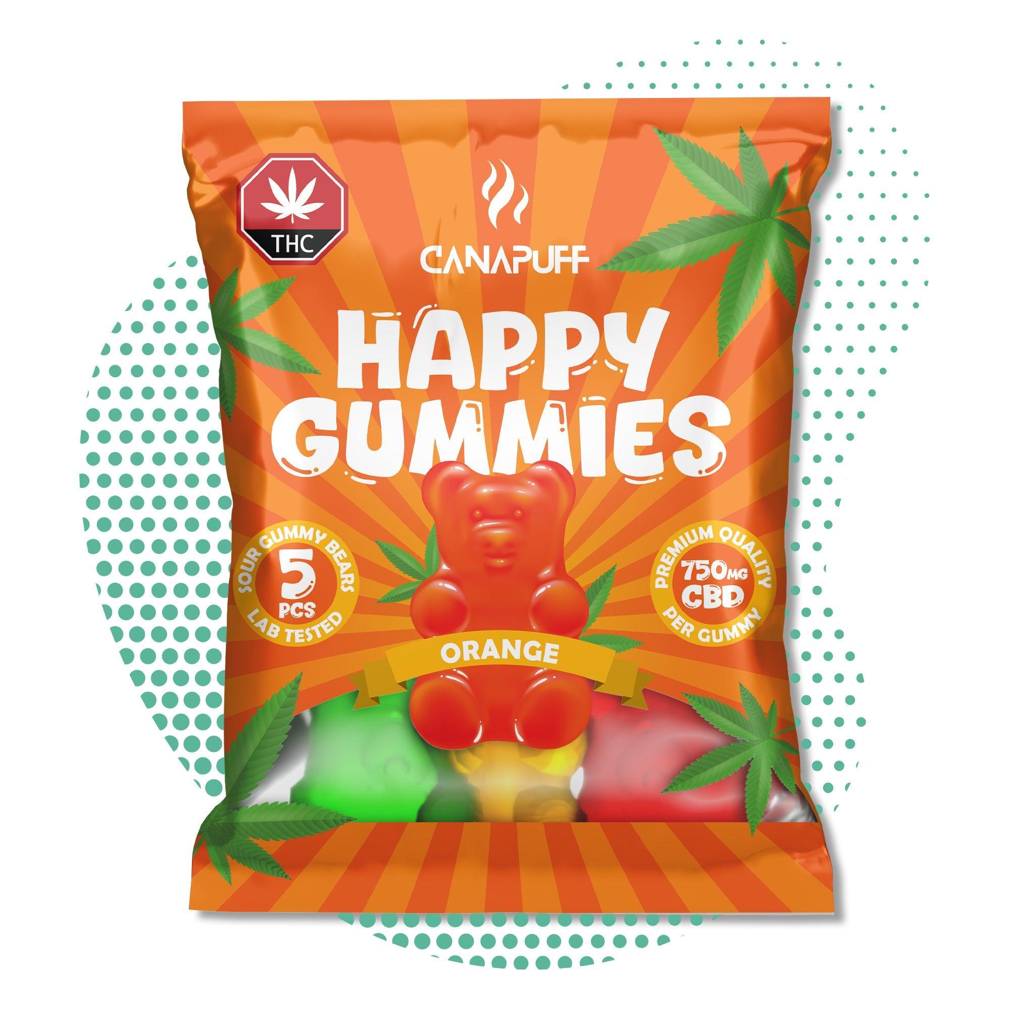 Canapuff - CBD-gumicukorkák - Narancs-Canapuff