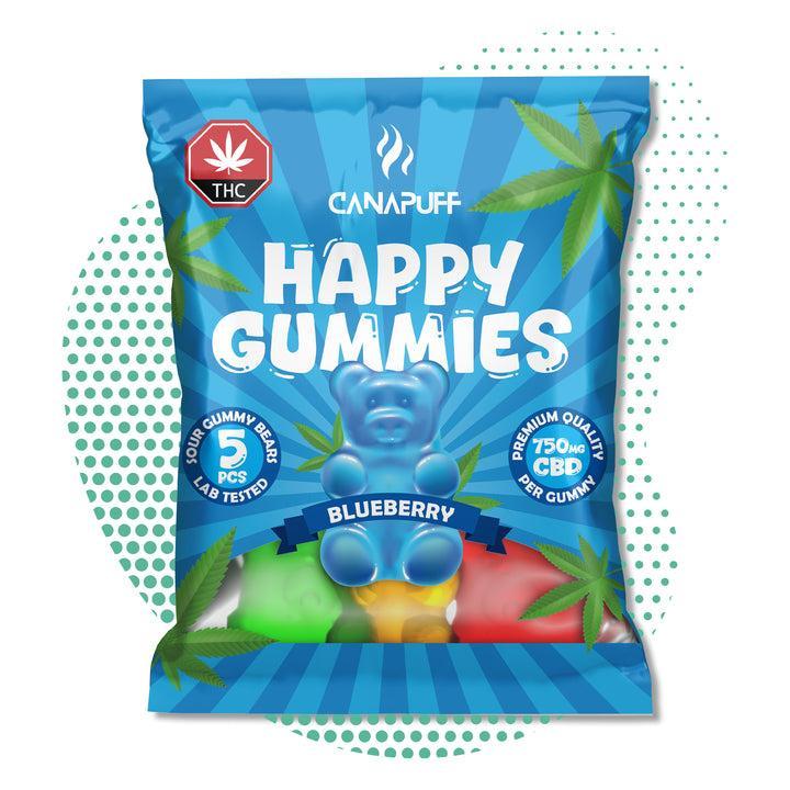Canapuff - CBD-gumicukorkák - Blueberry-Canapuff