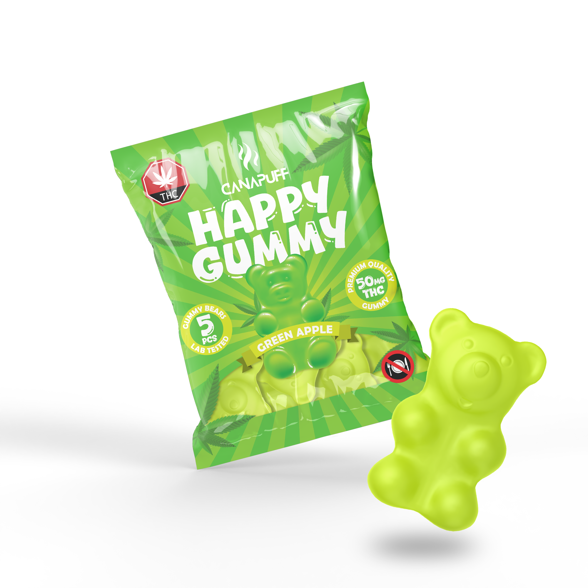 THC Gummies Green Apple