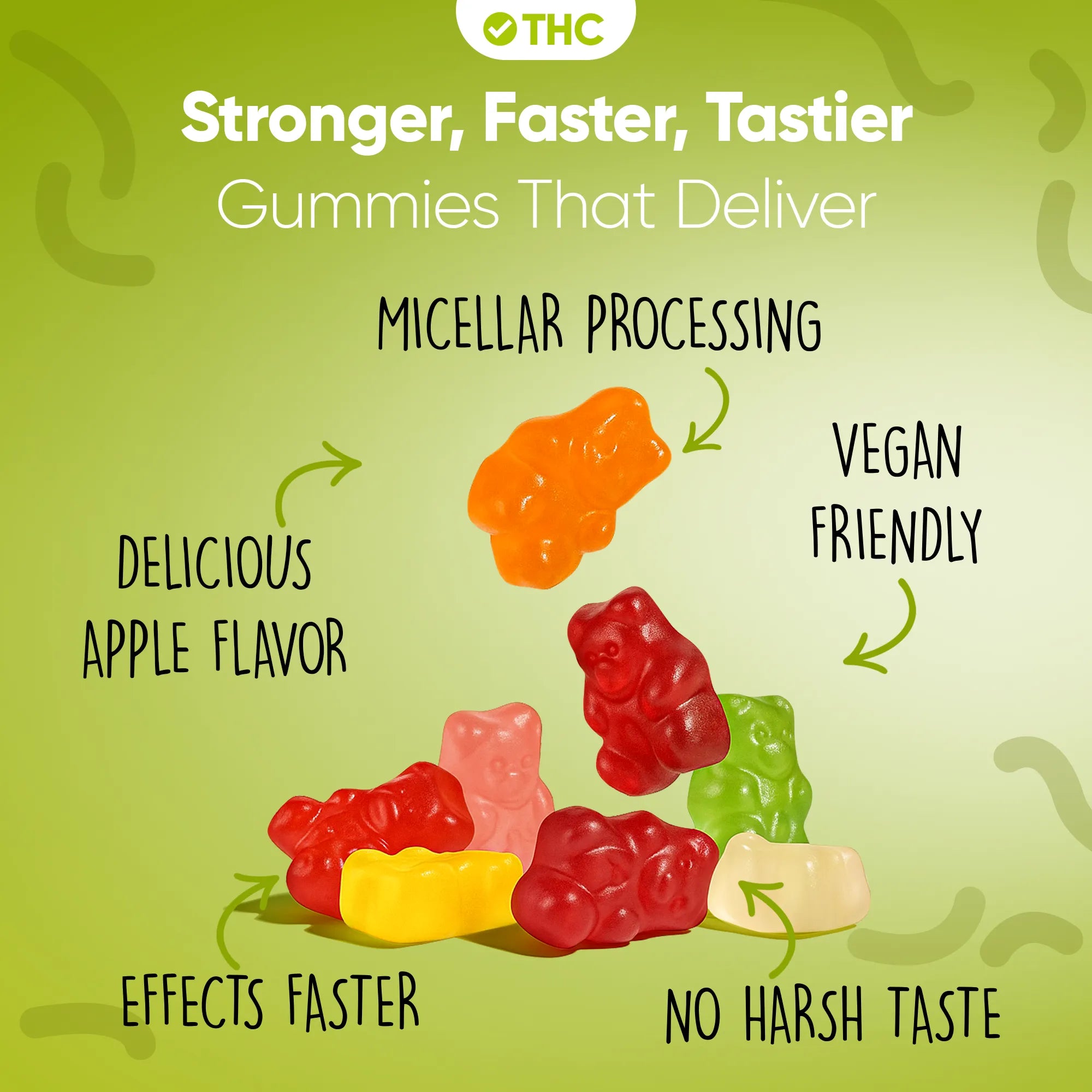 THC Gummies Green Apple-Canapuff