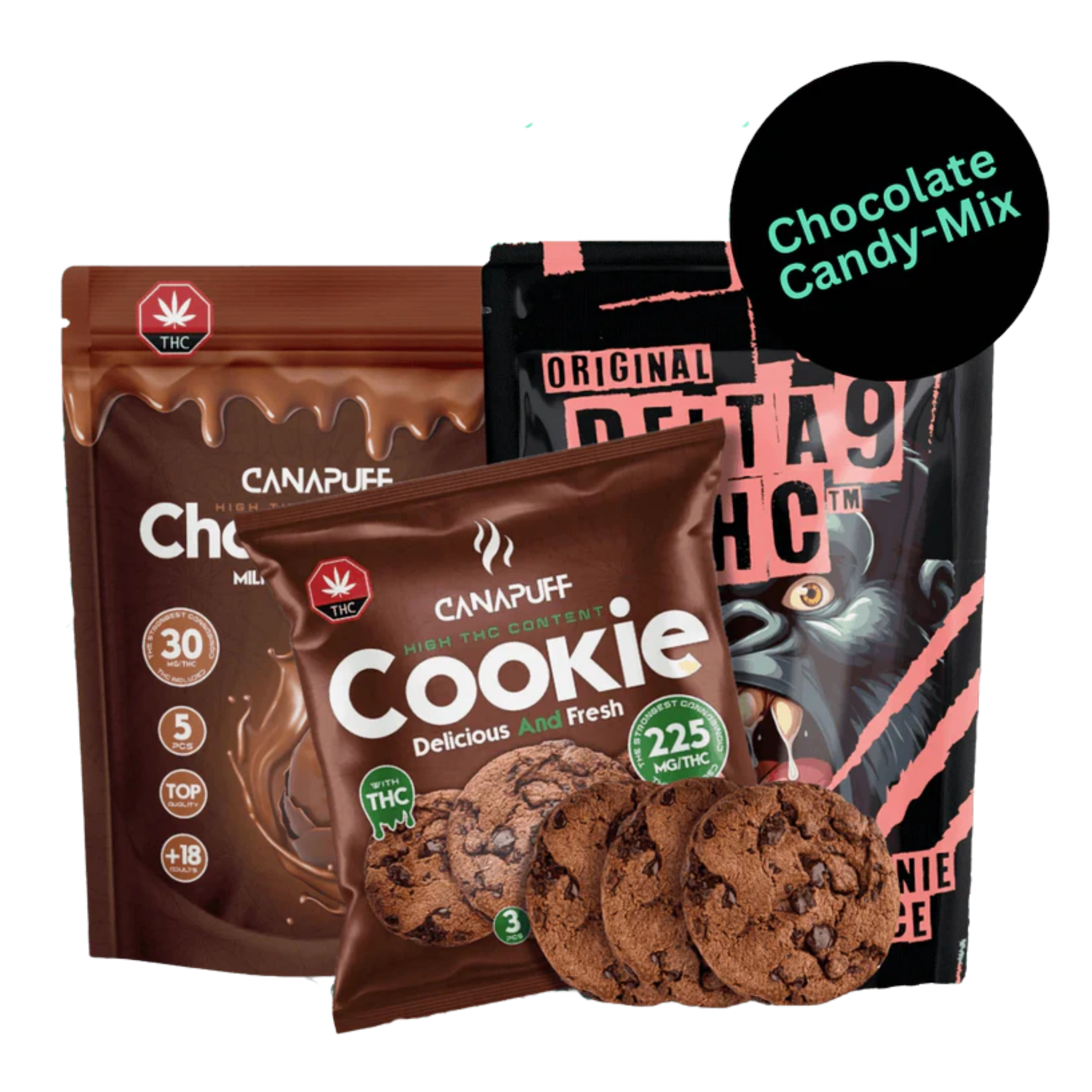 Canapuff Choco Hard Candy Mišinys