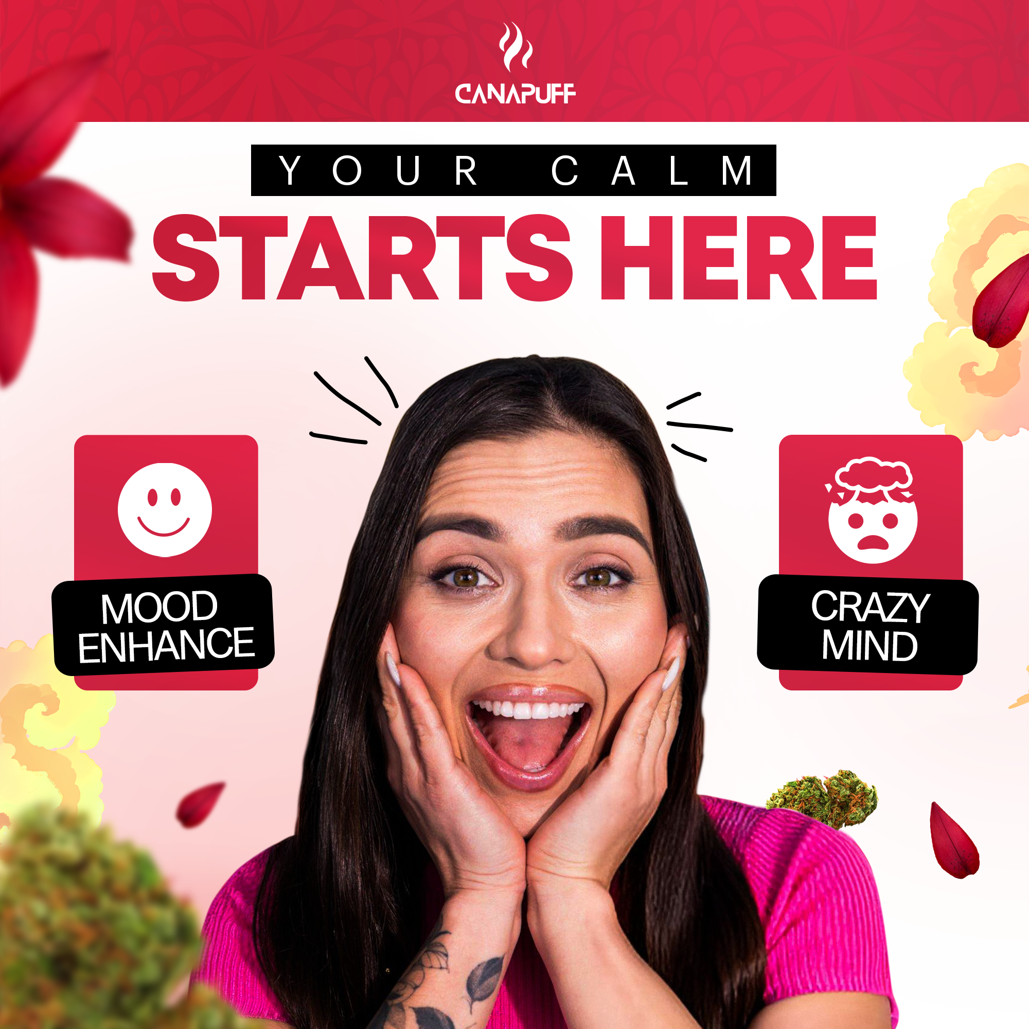 Canapuff - Lemon Cherry Gelato 65% - Fiori HHC-A-Canapuff