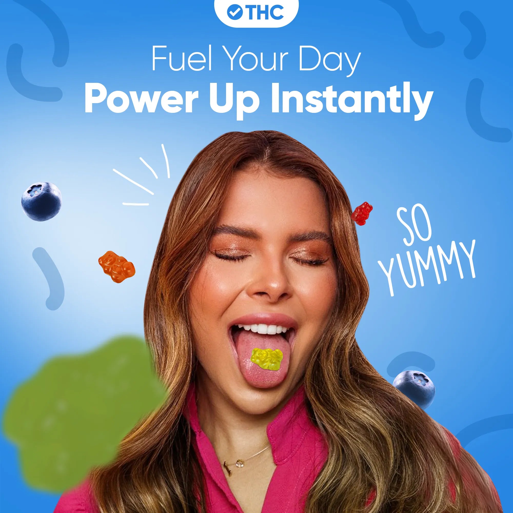 THC gumicukorkák Blueberry-Canapuff