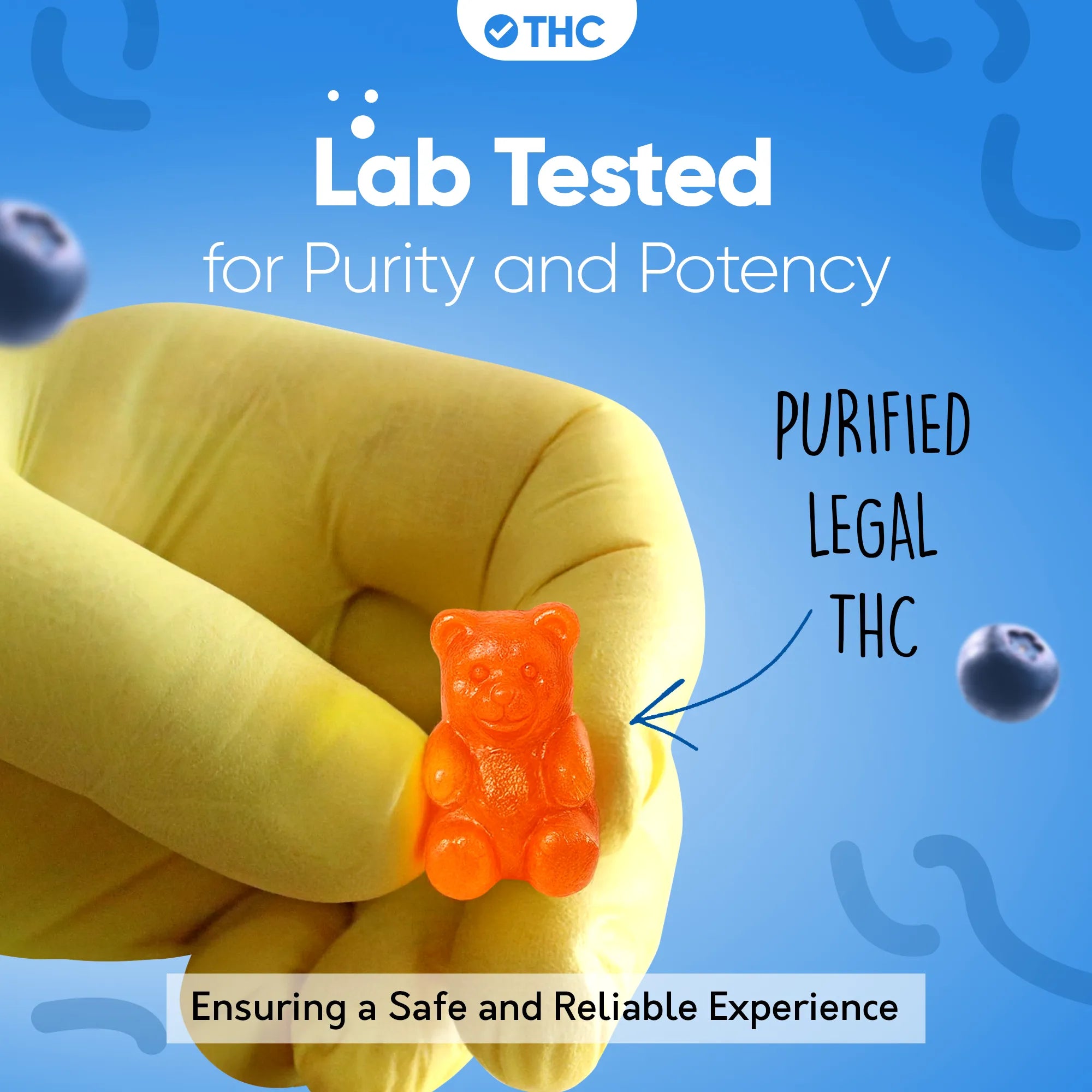 THC gumicukorkák Blueberry-Canapuff