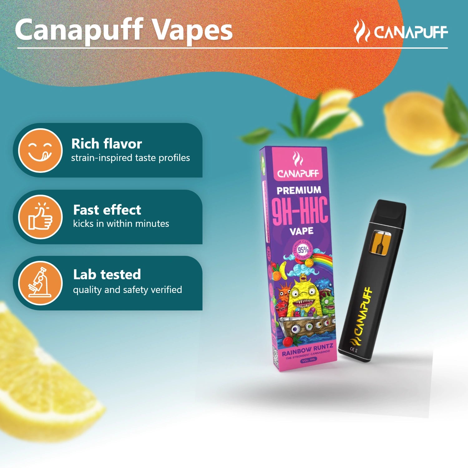 Rainbow Runtz 95% 10-OH-HHC - Canapuff - Vape - 1ml