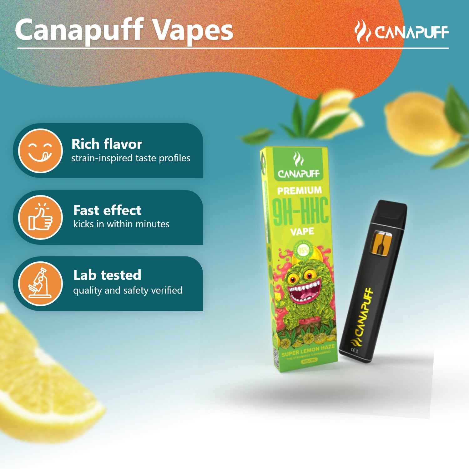 9H-HHC Vape Super Lemon Haze 95% 1ml