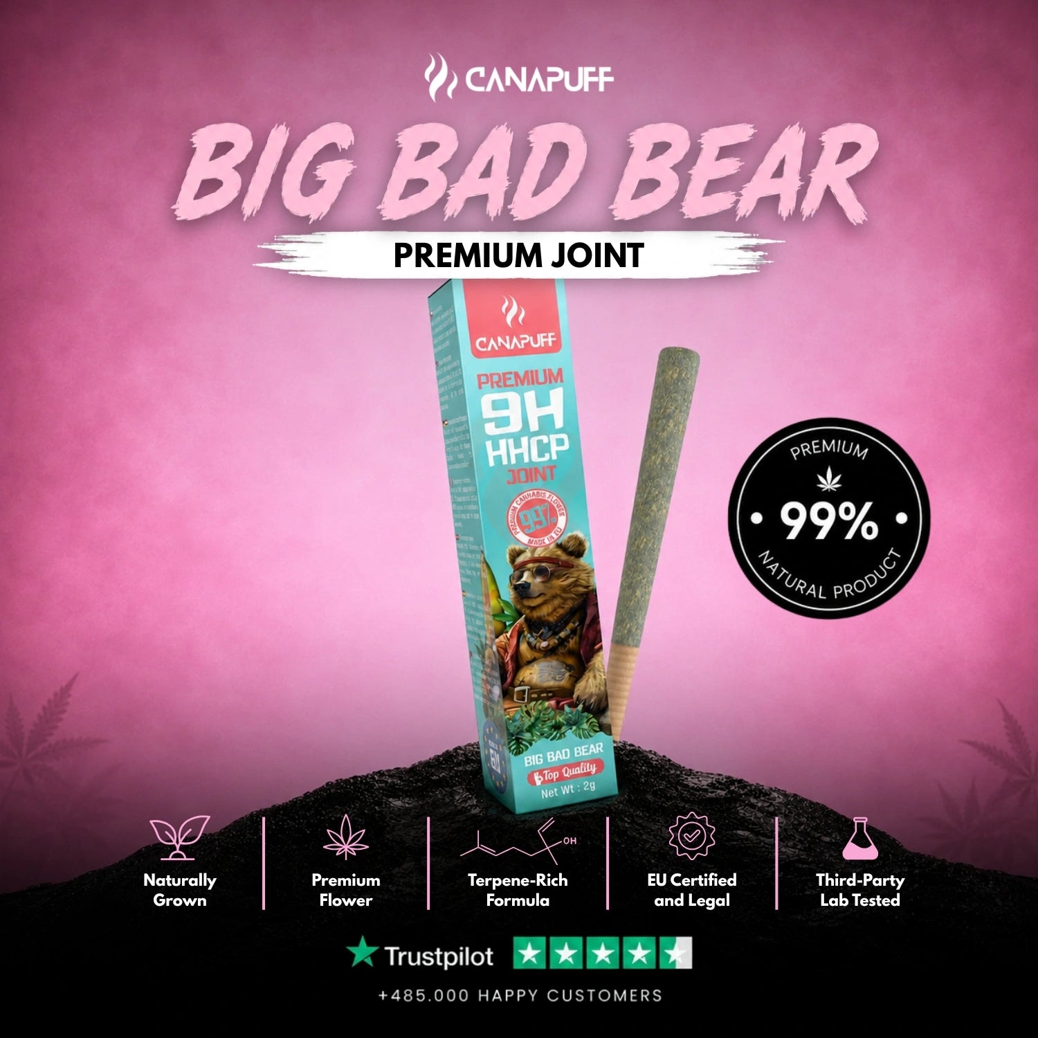 9H-HHCP Joint Big Bad Bear 99% 2g