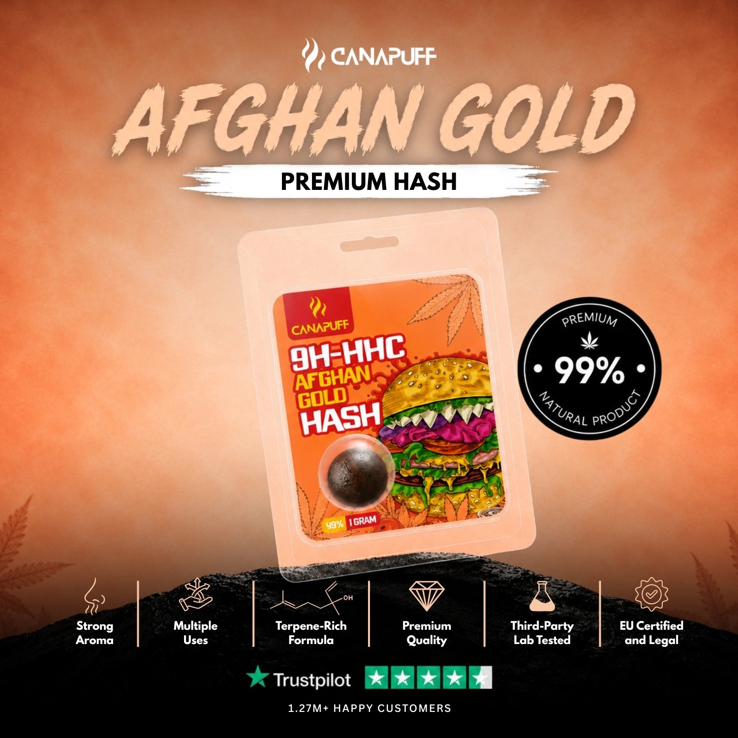 9H-HHC Hashish Afghan Gold 99%