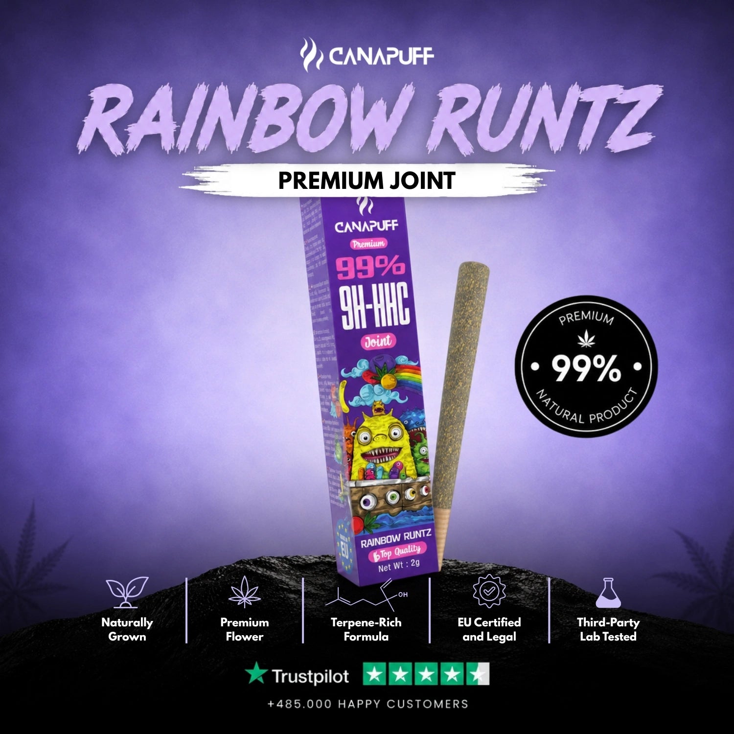 9H-HHC Jointuri Rainbow Runtz 99%