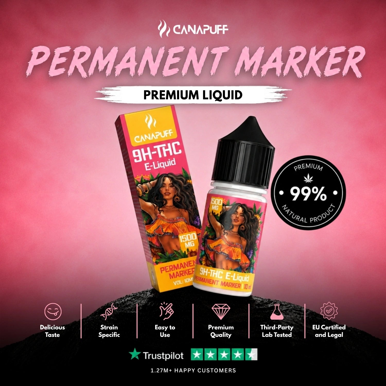 9H-THC liquid Permanent Marker 1.500мг