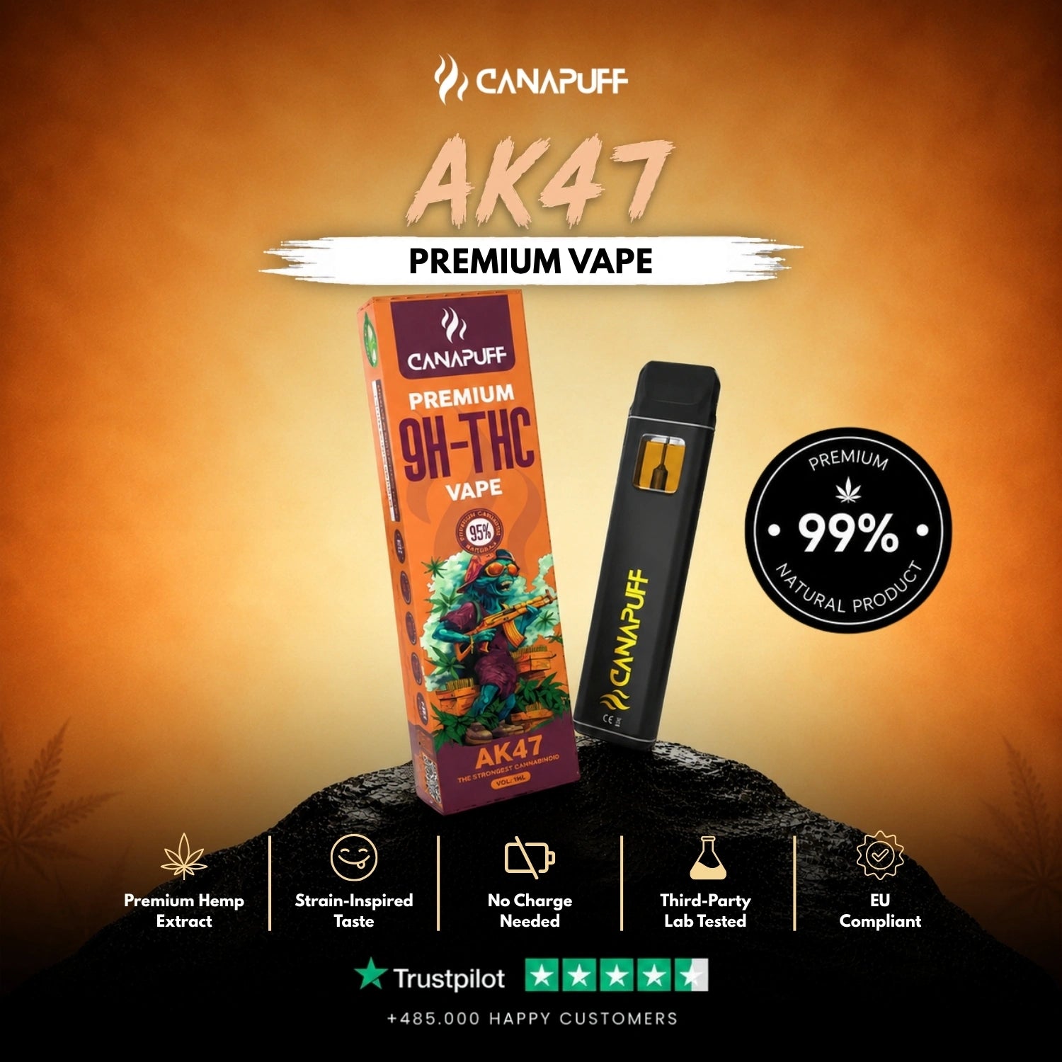 9H-THC Vape AK47 95% 1ml