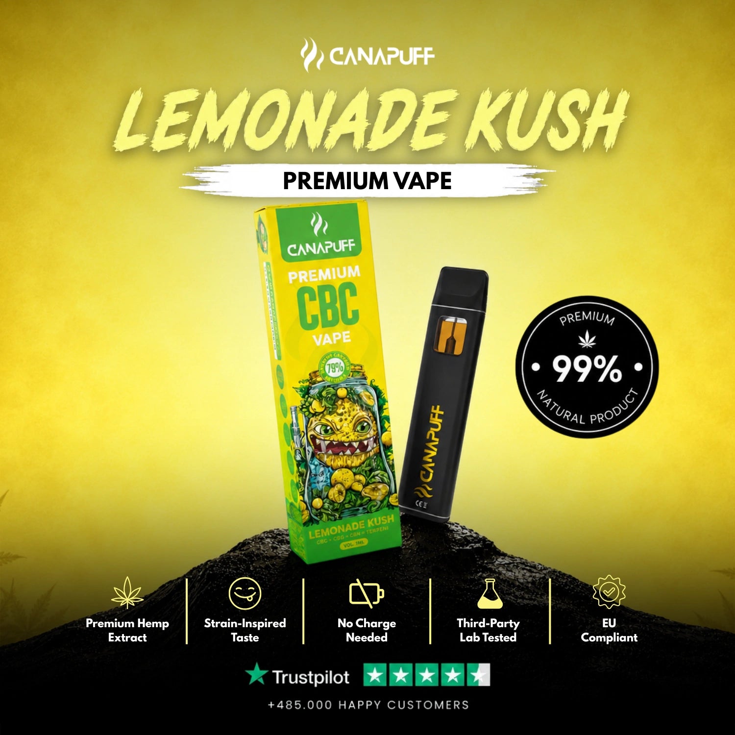 CBC Vape Lemonade Kush 79% 1ml