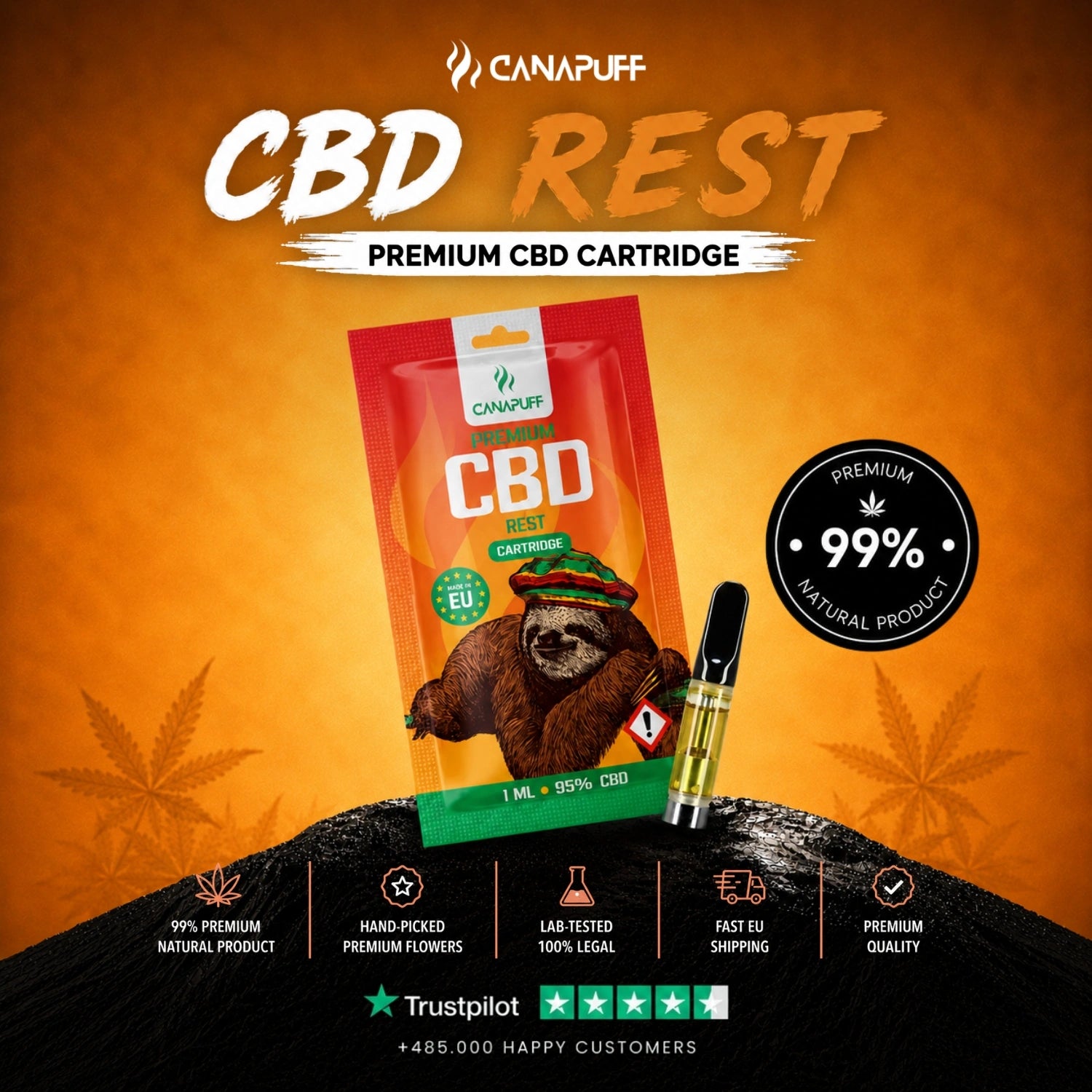 CBD Cartridge Rimanente 95%