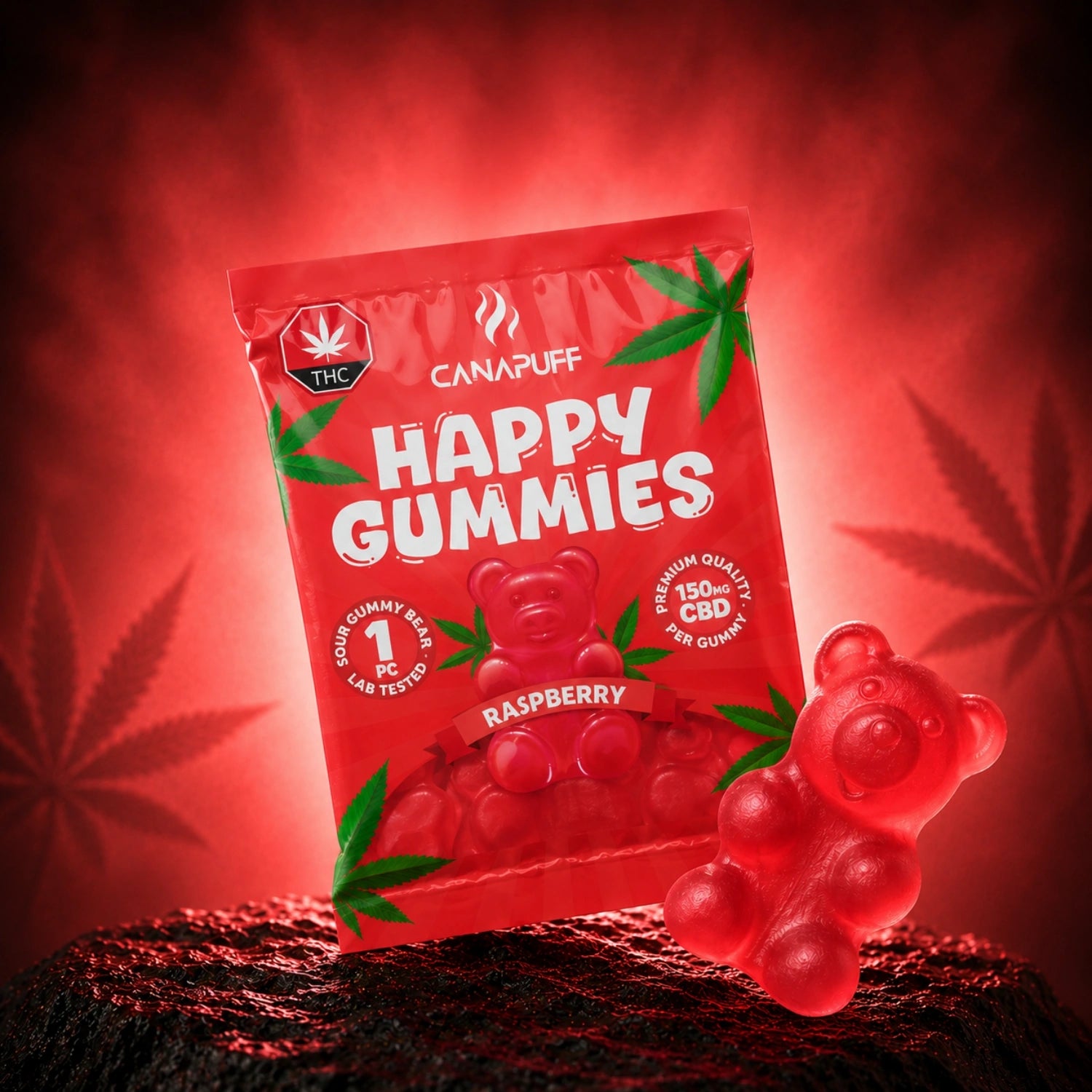 CBD Gummies Framboos