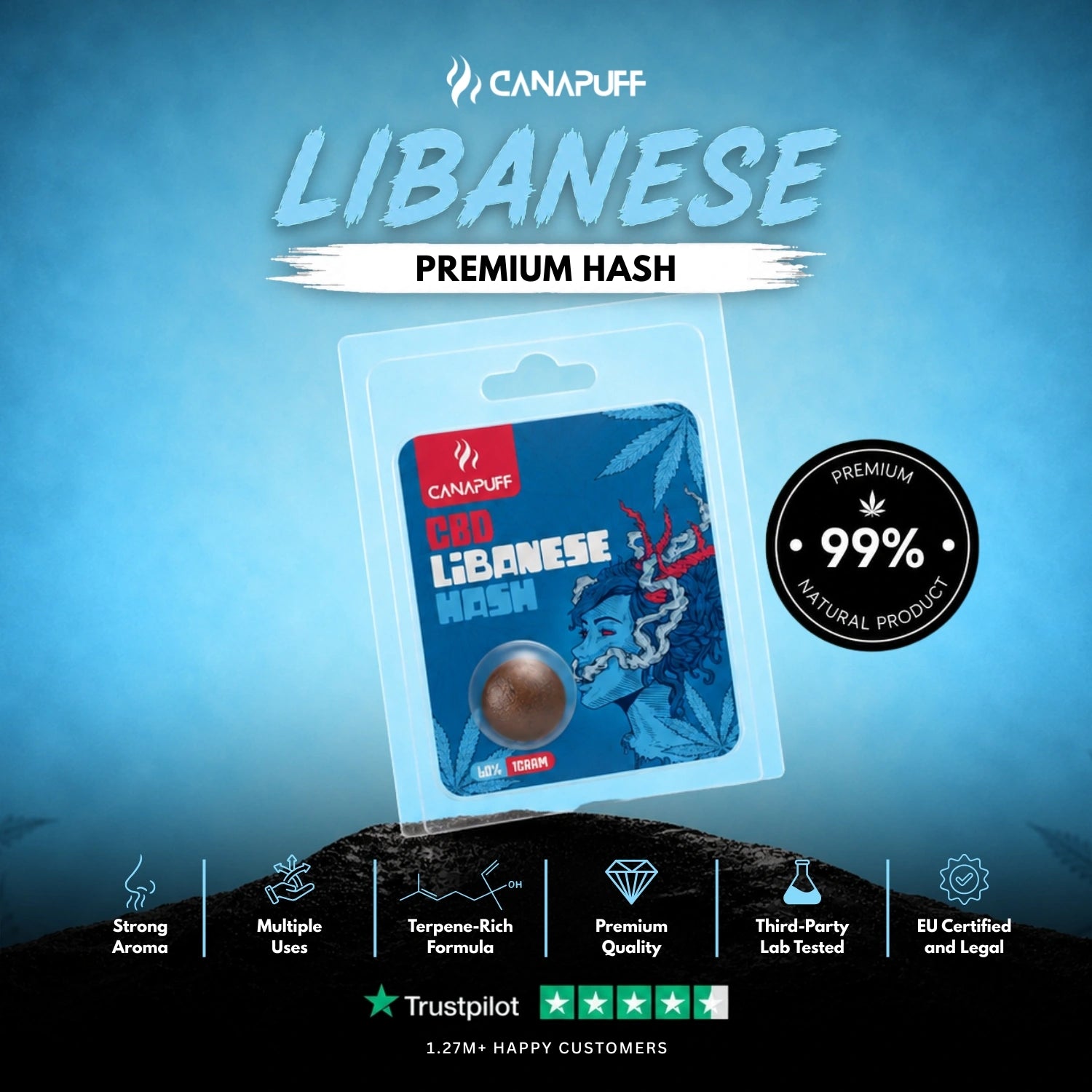 CBD Hachís Libanese 60%