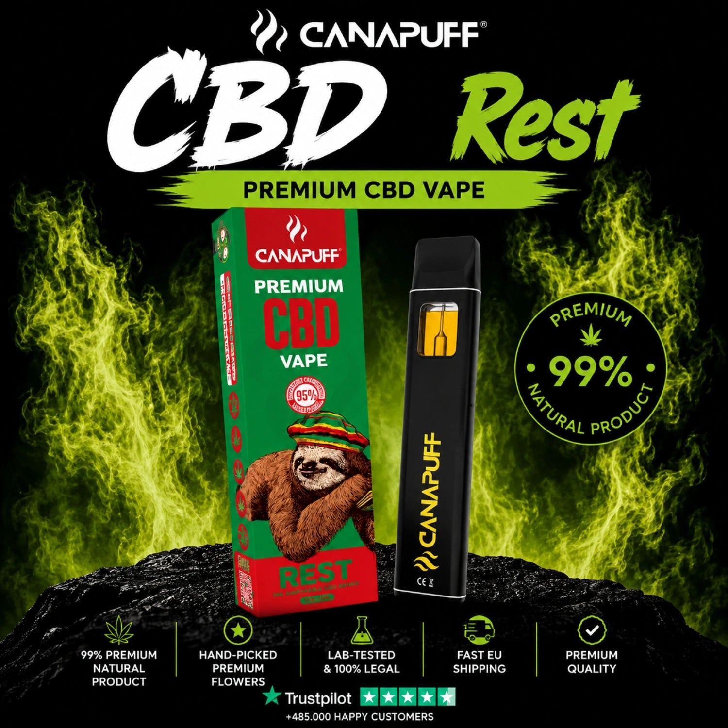 CBD Vape Residuo 95% 1 ml