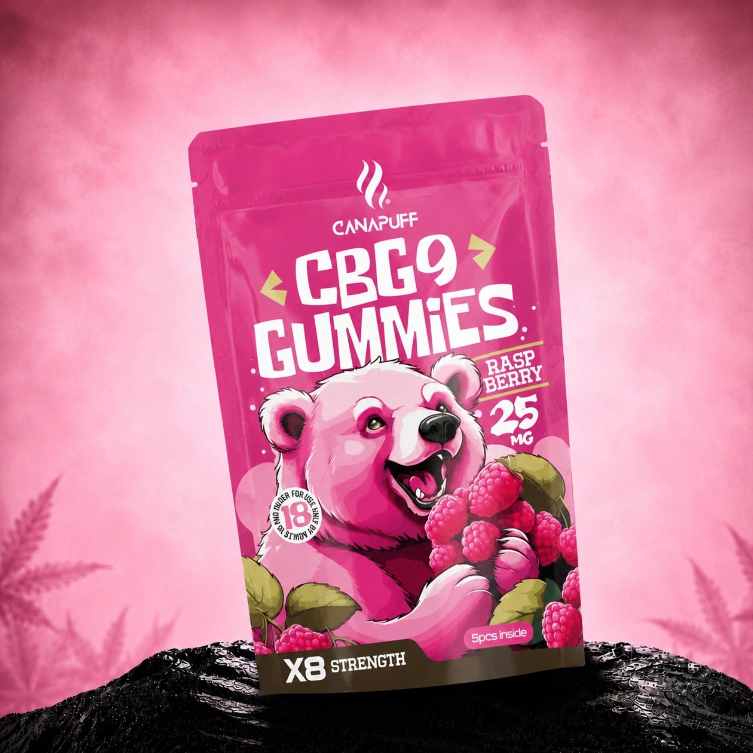 CBG9 Gummies σμέουρο