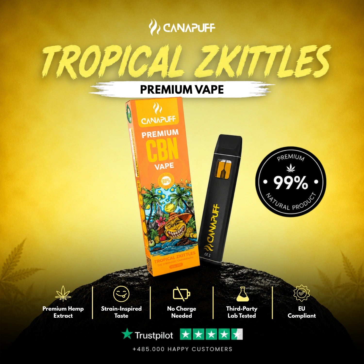 CBN Vape Trópusi Zkittles 89% 1 ml