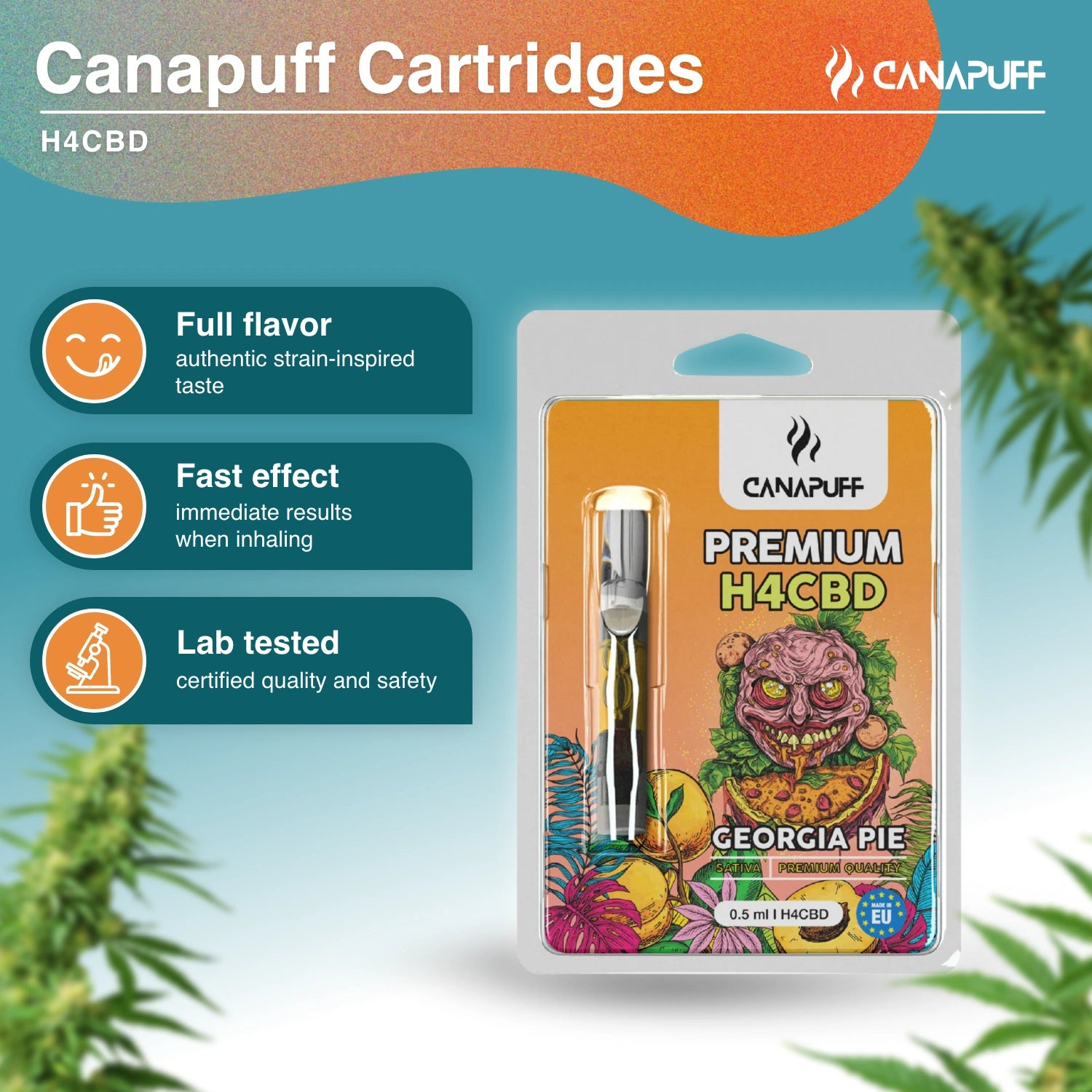 Georgia Pie - H4CBD 96% - cartridge - CanaPuff